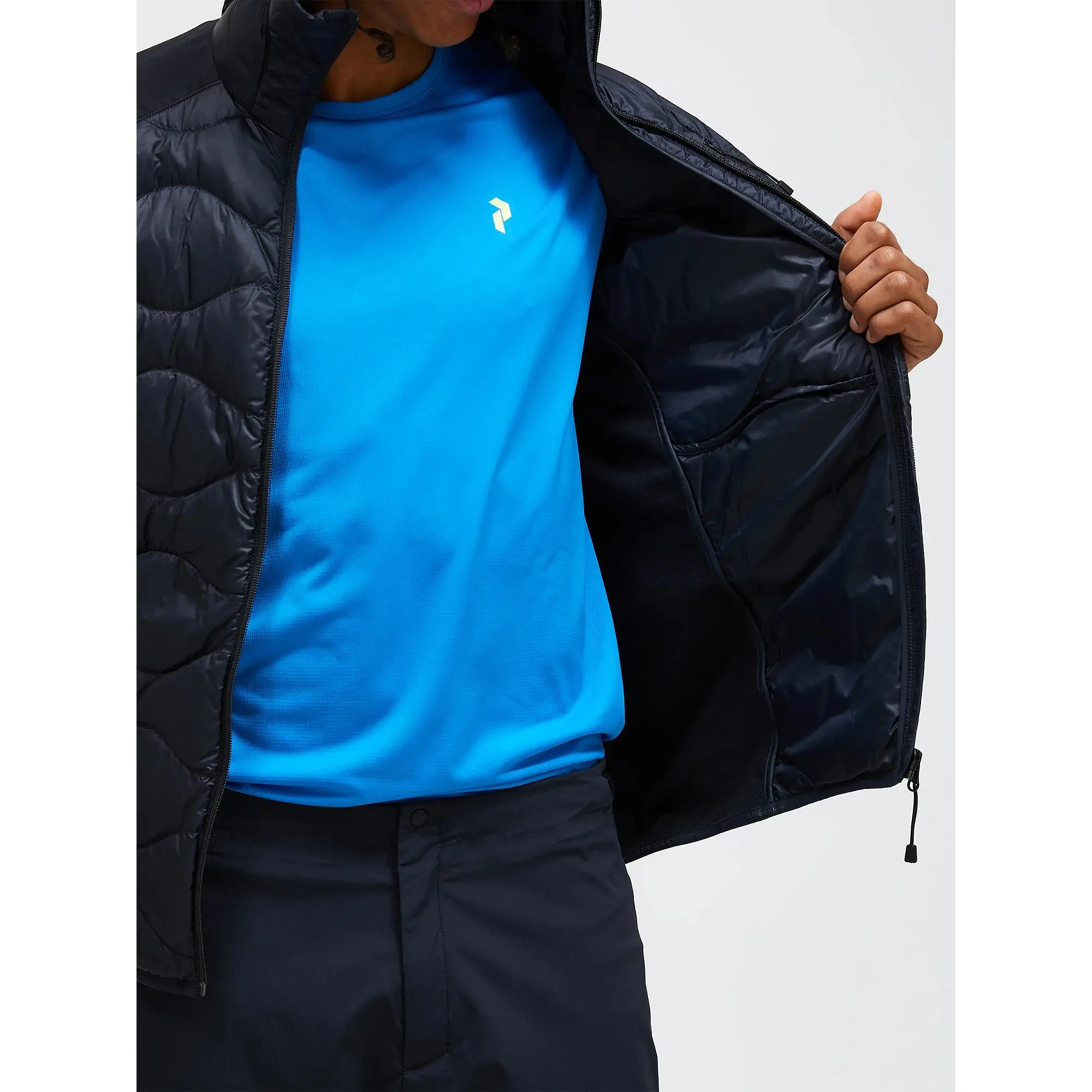 Product image 5 of 8 of Peak Performance Men's Helium Down Hybrid Hooded Jacket - Black