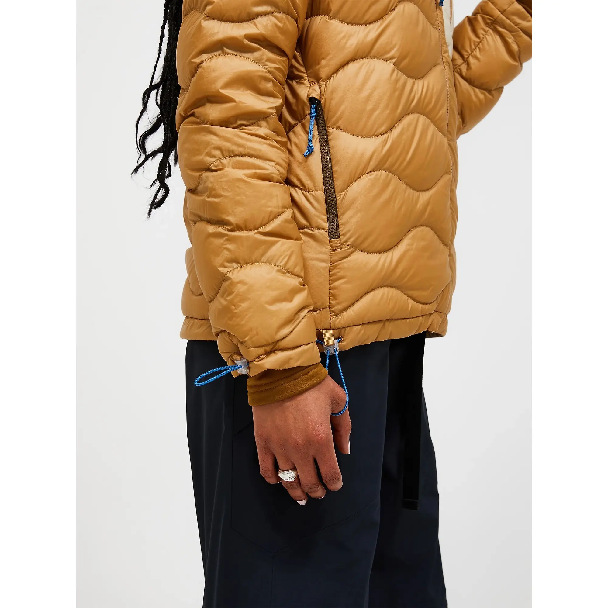 Product image 4 of 11 of Peak Performance Women's Helium Utility Down Hooded Jacket - Sierra Sand/Sand Fog