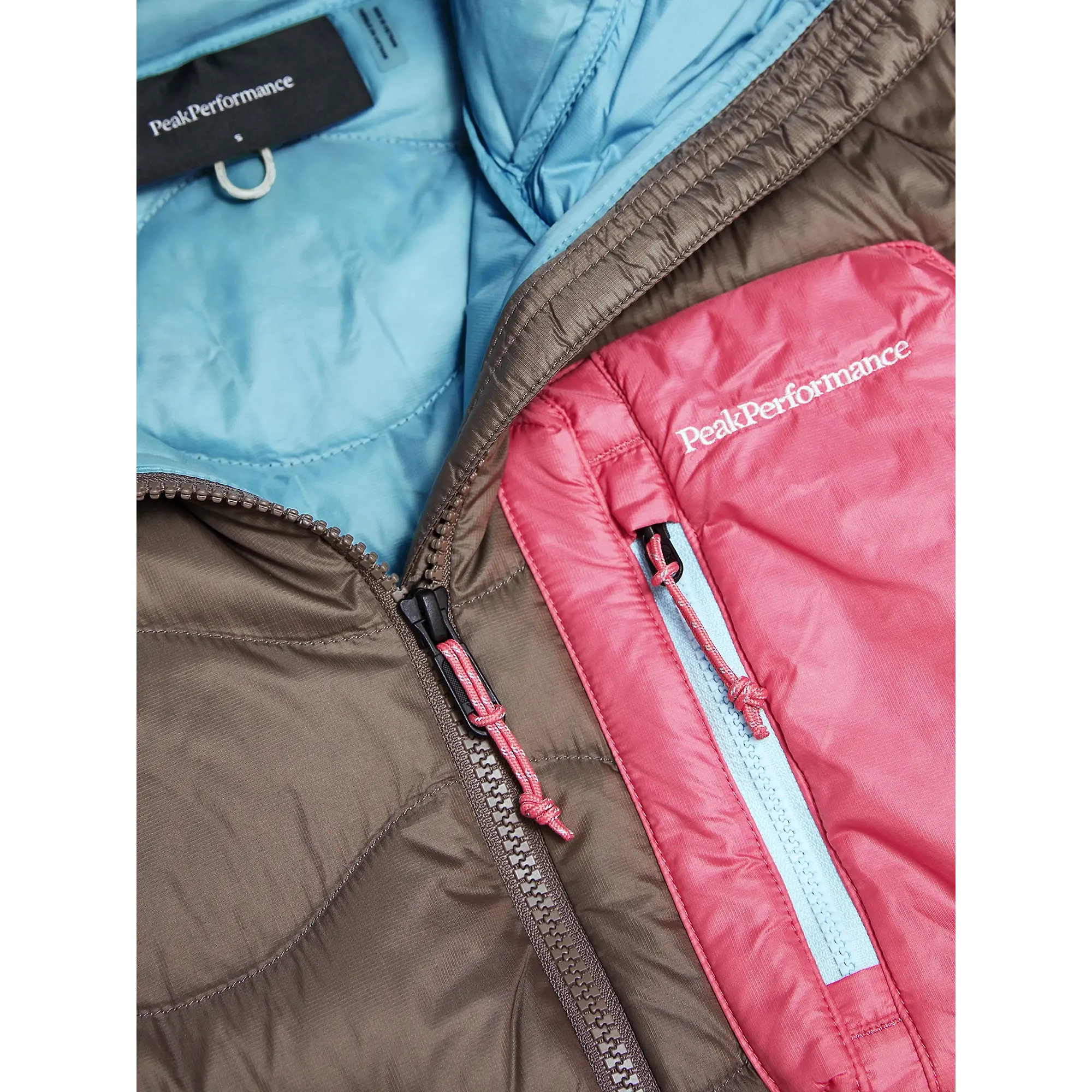 Product image 4 of 4 of Peak Performance Women's Helium Utility Down Hooded Jacket - Terrain Tan/Mountain Blush
