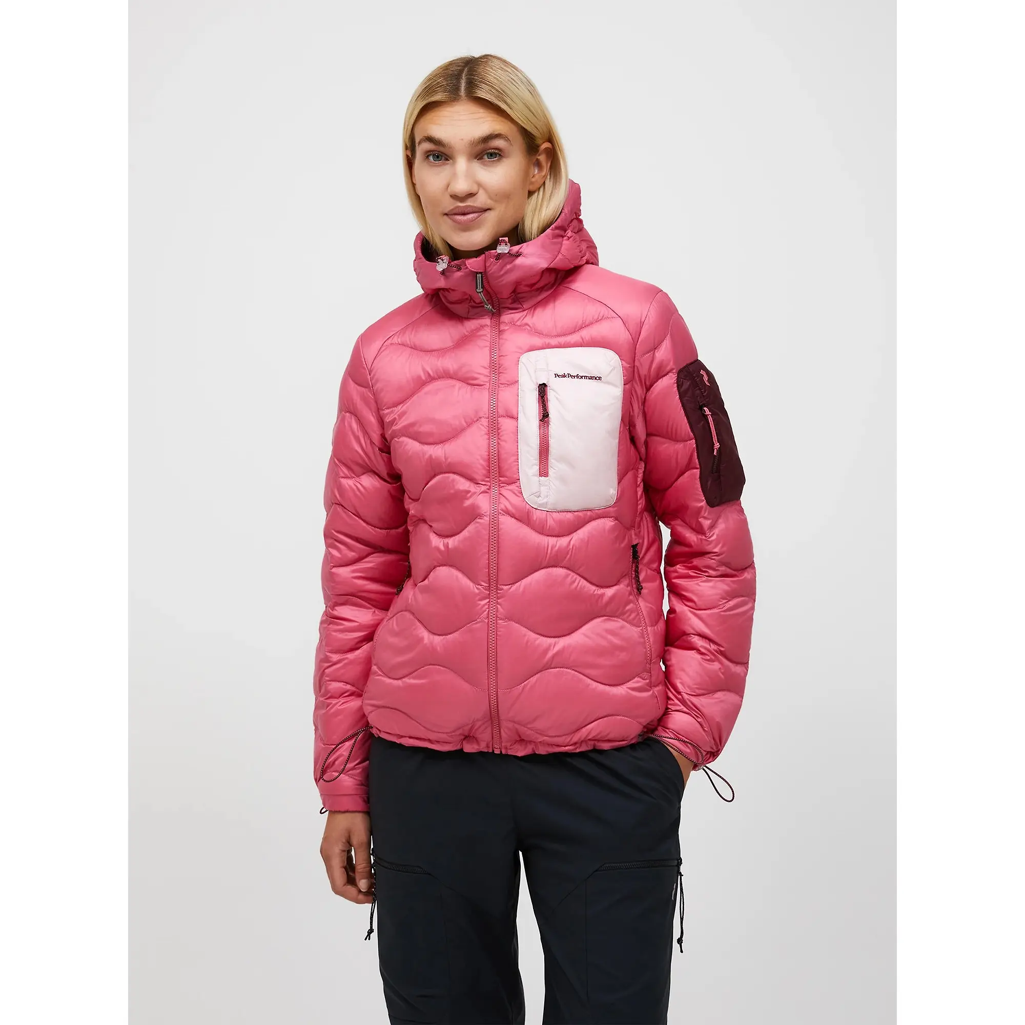 Product image 2 of 10 of Peak Performance Women's Helium Utility Down Hooded Jacket - Mountain Blush/Frosted Blossom
