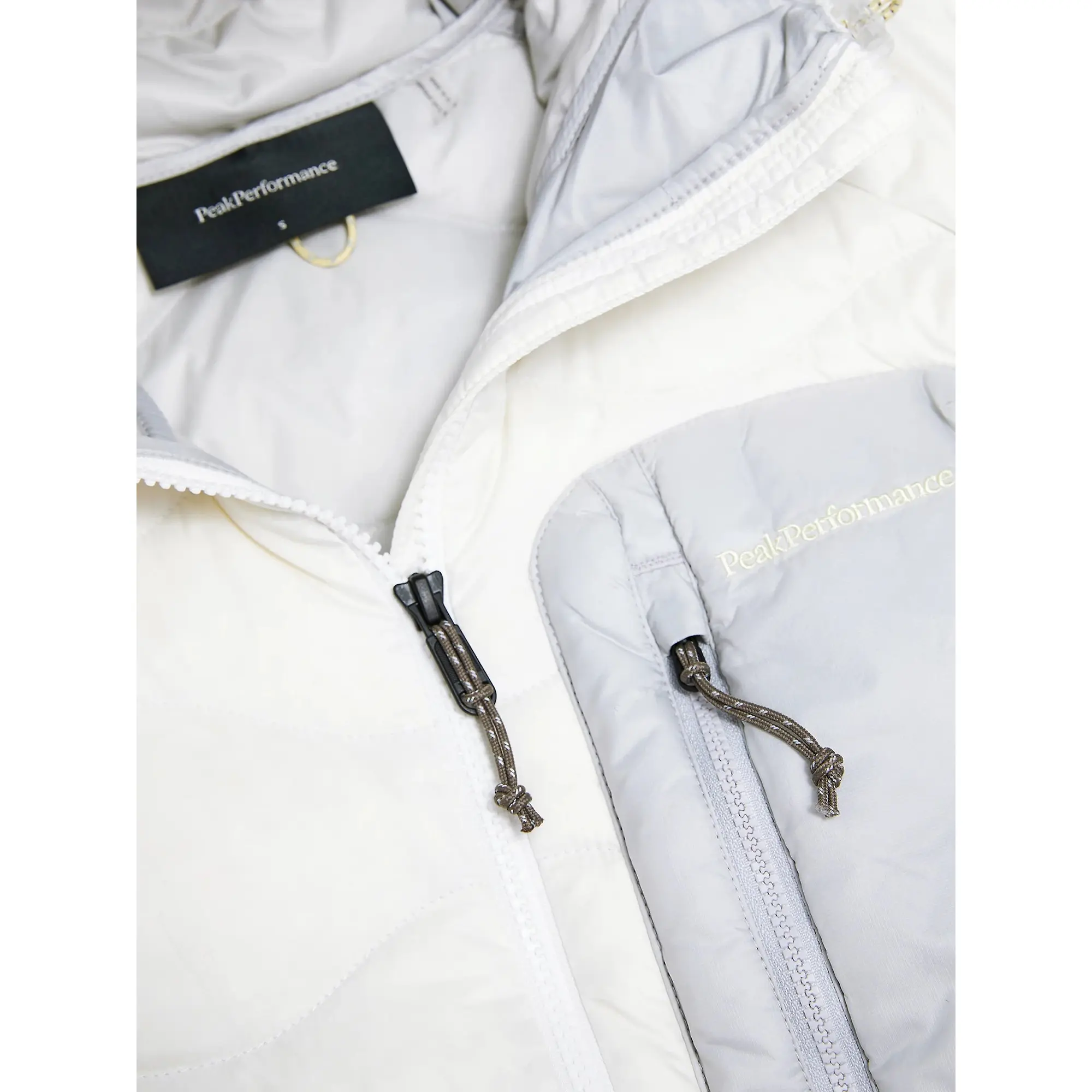 Product image 4 of 4 of Peak Performance Women's Helium Utility Down Hooded Jacket - Offwhite/Antarctica