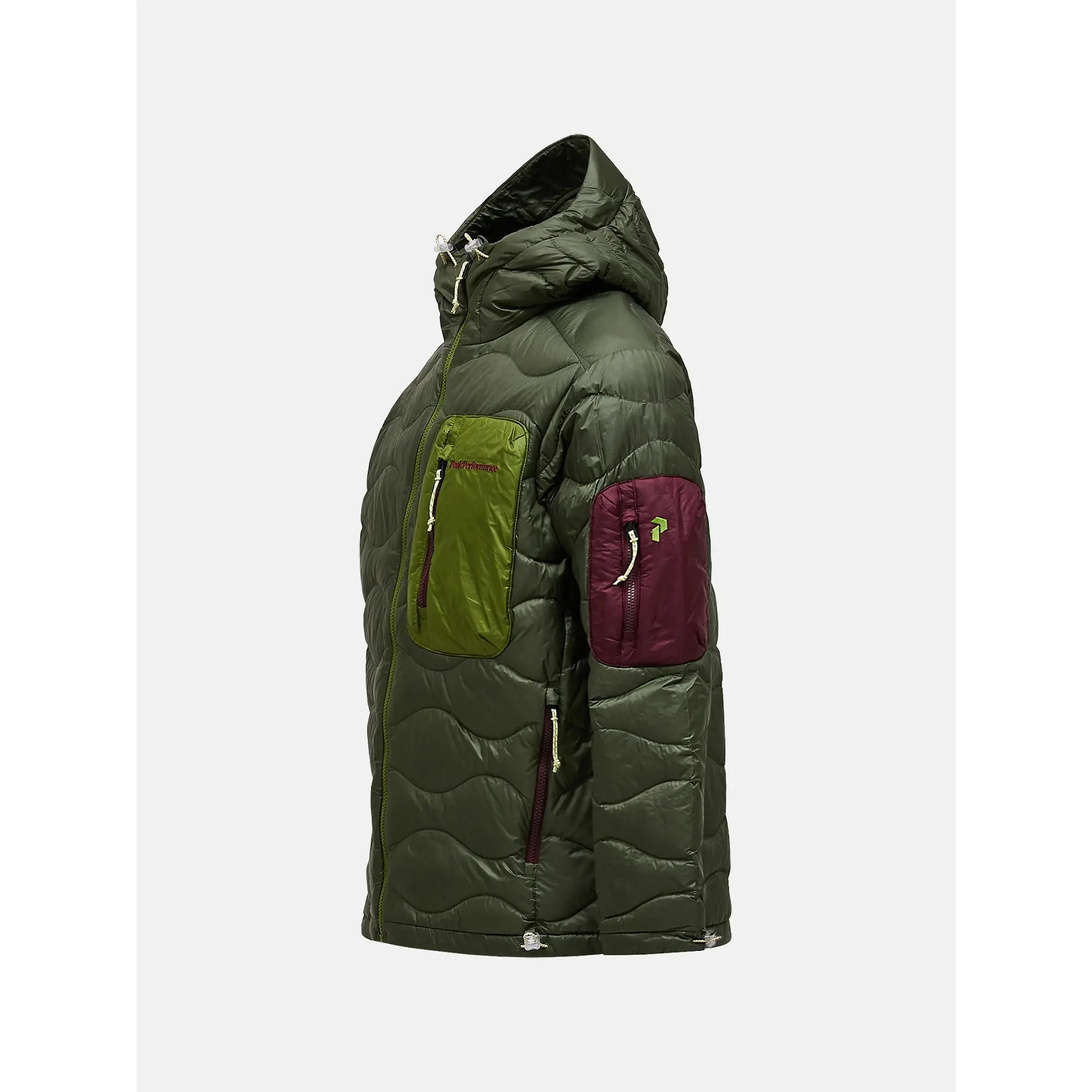 Product image 7 of 9 of Peak Performance Men's Helium Utility Down Hooded Jacket - Pine Needle/Mosswood