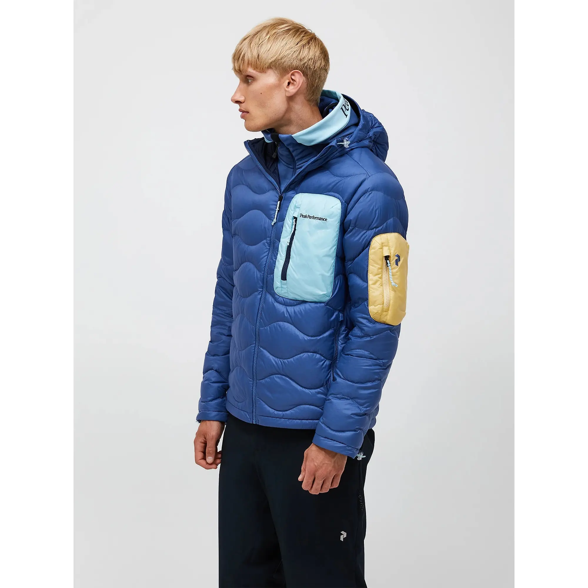 Product image 2 of 10 of Peak Performance Men's Helium Utility Down Hooded Jacket - Summit Sky/Snowmelt