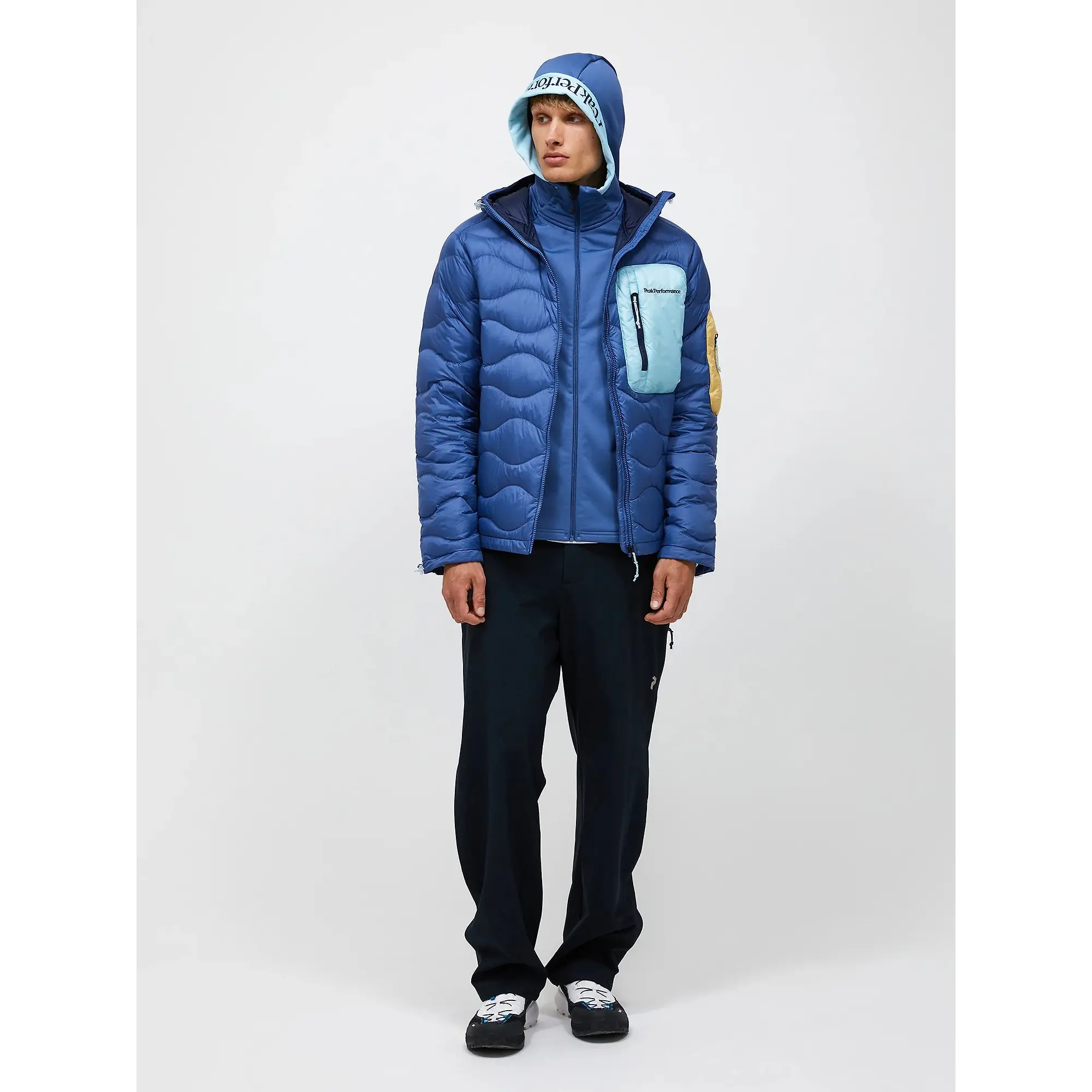 Product image 3 of 10 of Peak Performance Men's Helium Utility Down Hooded Jacket - Summit Sky/Snowmelt