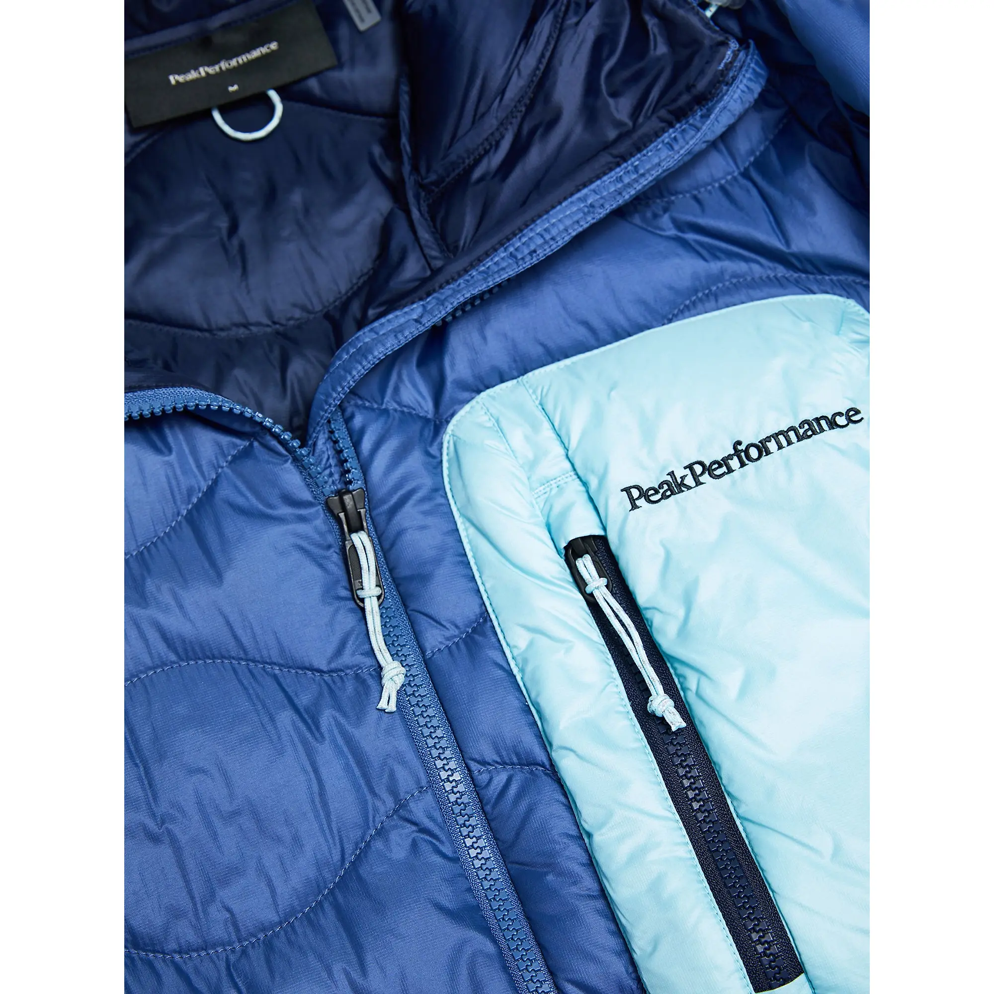 Product image 9 of 10 of Peak Performance Men's Helium Utility Down Hooded Jacket - Summit Sky/Snowmelt