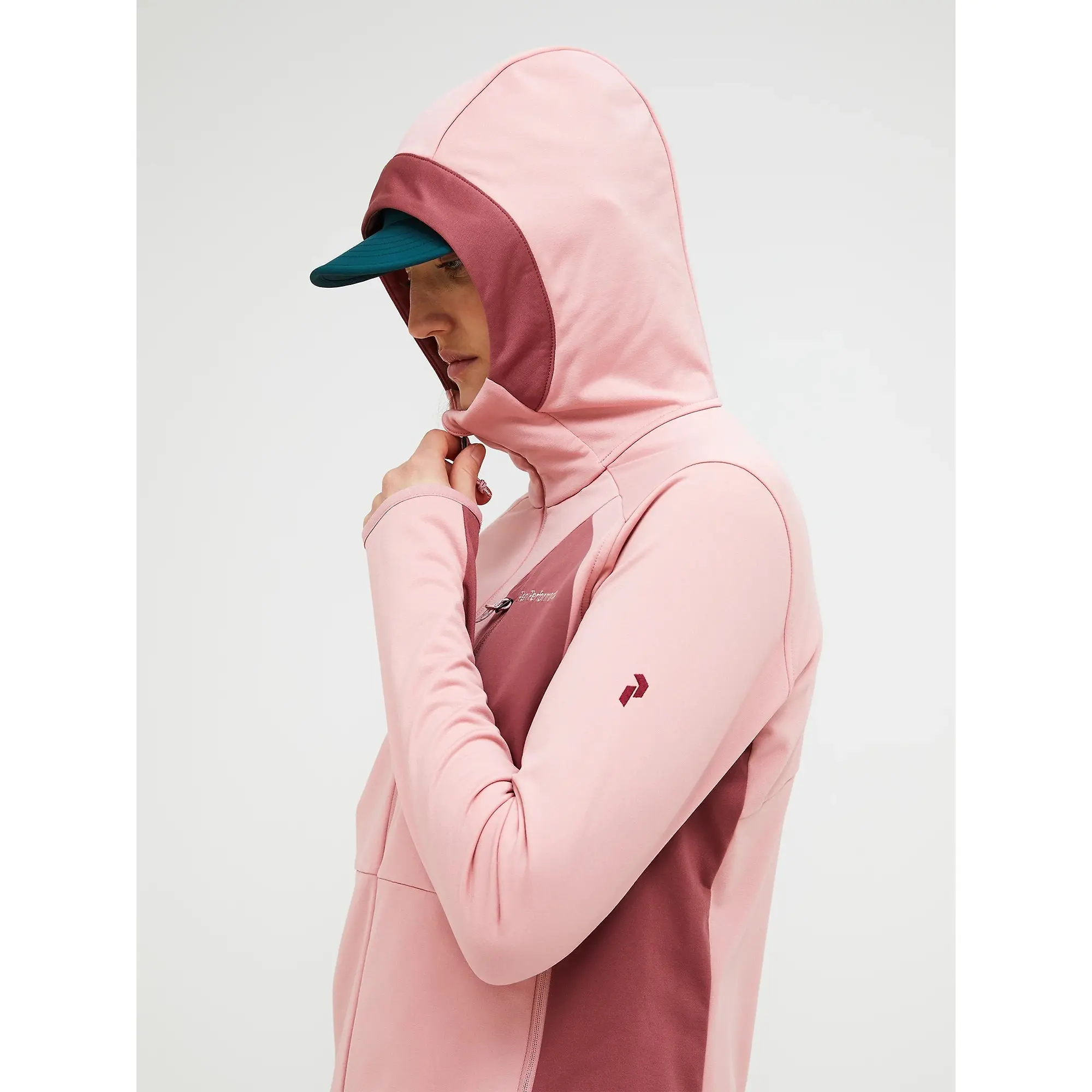 Product image 3 of 7 of Peak Performance Women's Utility Light Zip Hoodie - Warm Blush/ Wild Rouge