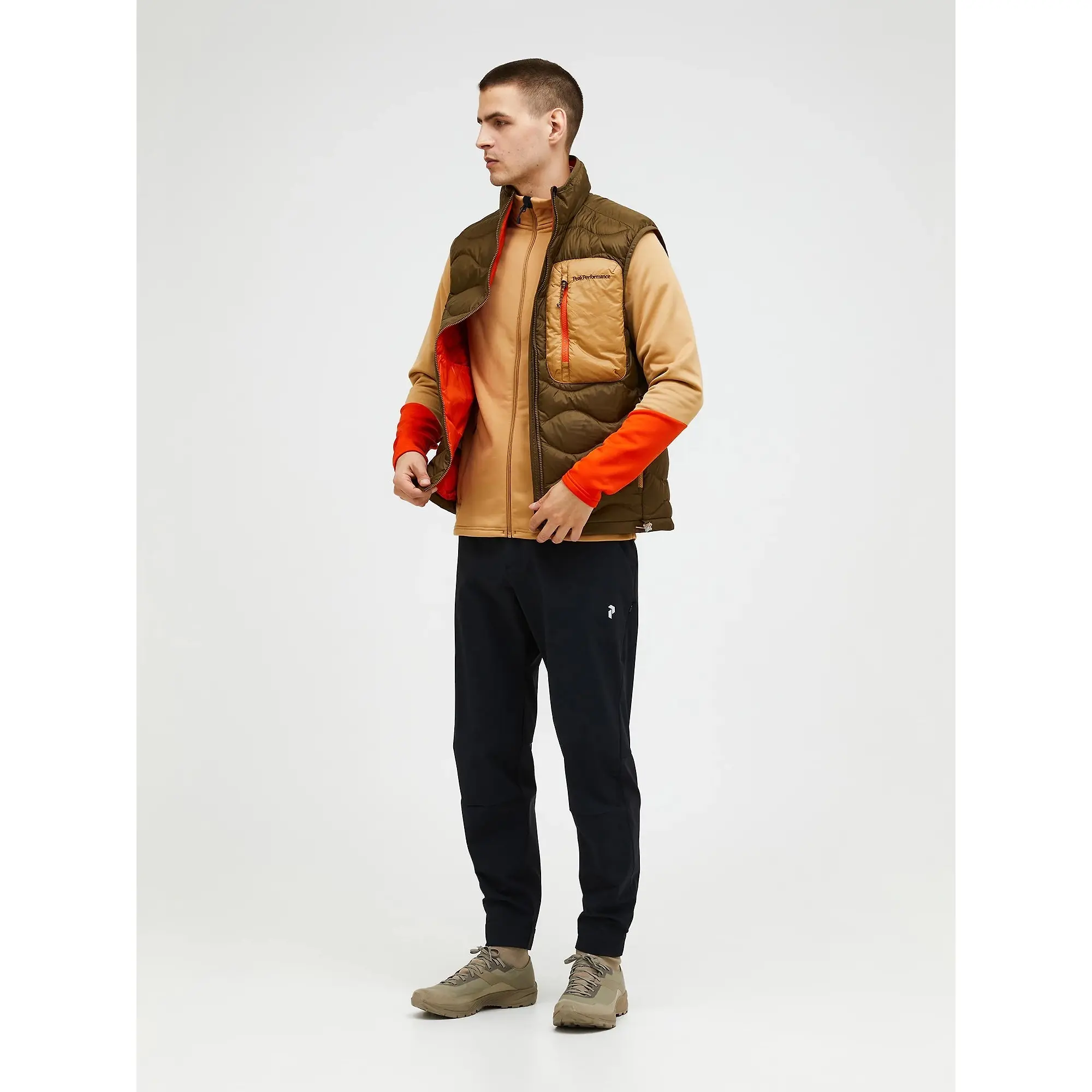 Product image 3 of 9 of Peak Performance Men's Helium Utility Down Vest - Meadow Moss/Sierra Sand