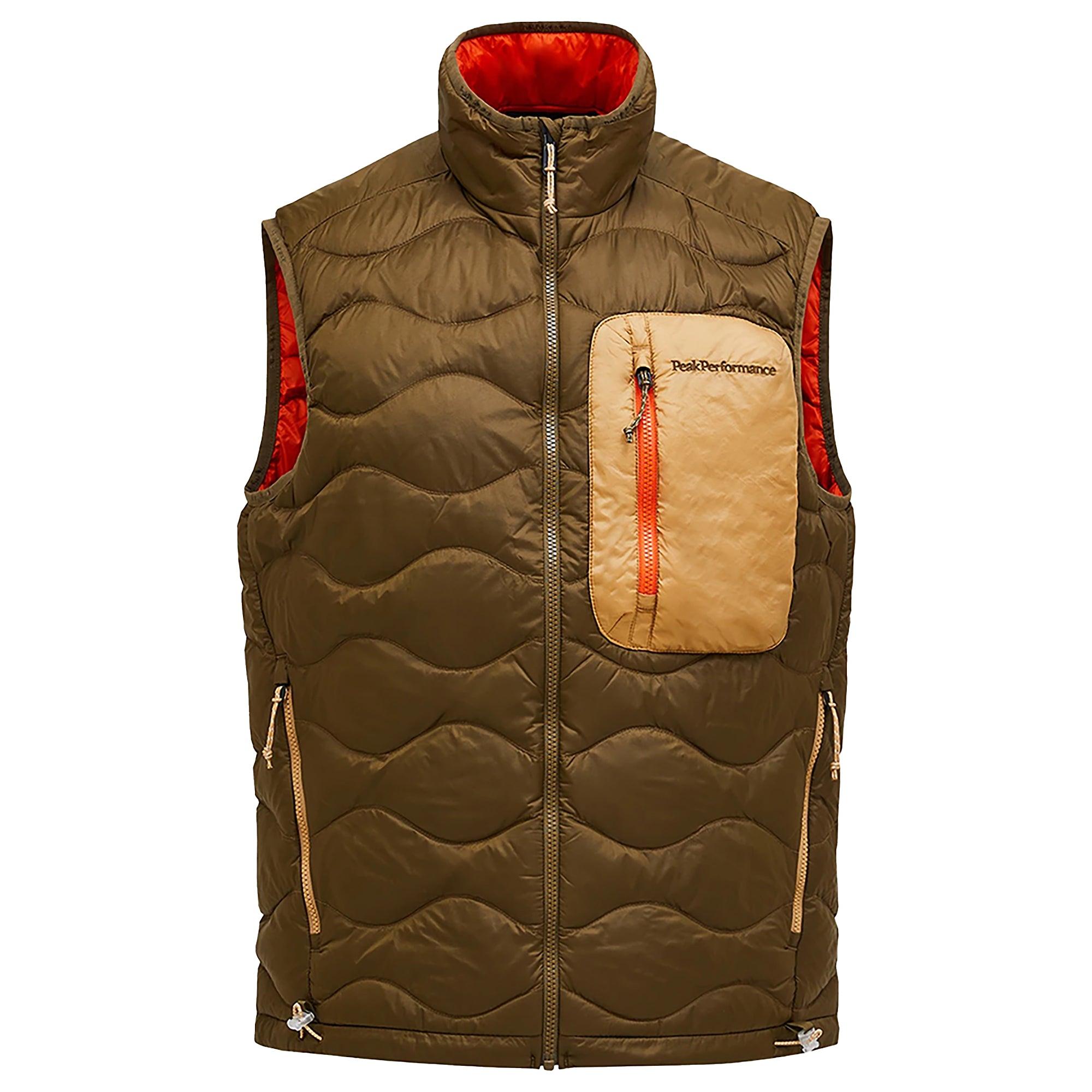 美品　TIGHTBOOTH UTILITY DOWN VEST Peak Performance Men's Helium Utility Down Vest - Meadow Moss