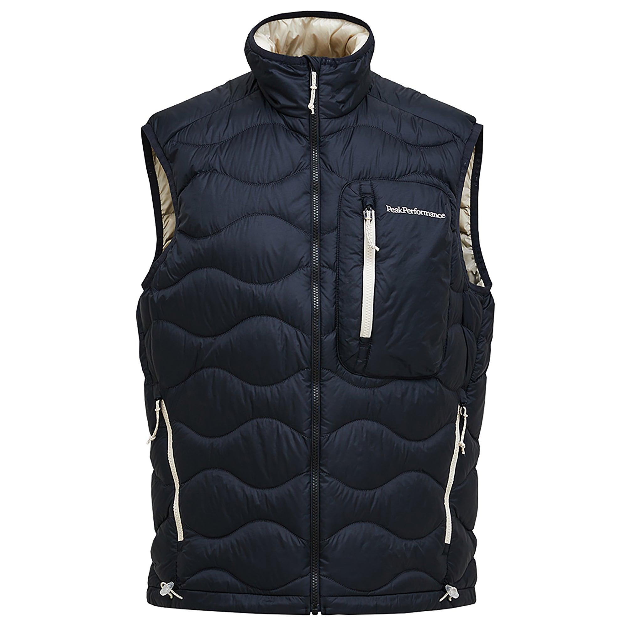 HYKE(ハイク) PERTEX PUFF VEST BLACK Size 3 Peak Performance Men's Helium Utility Down Vest - Black/Sand Fog