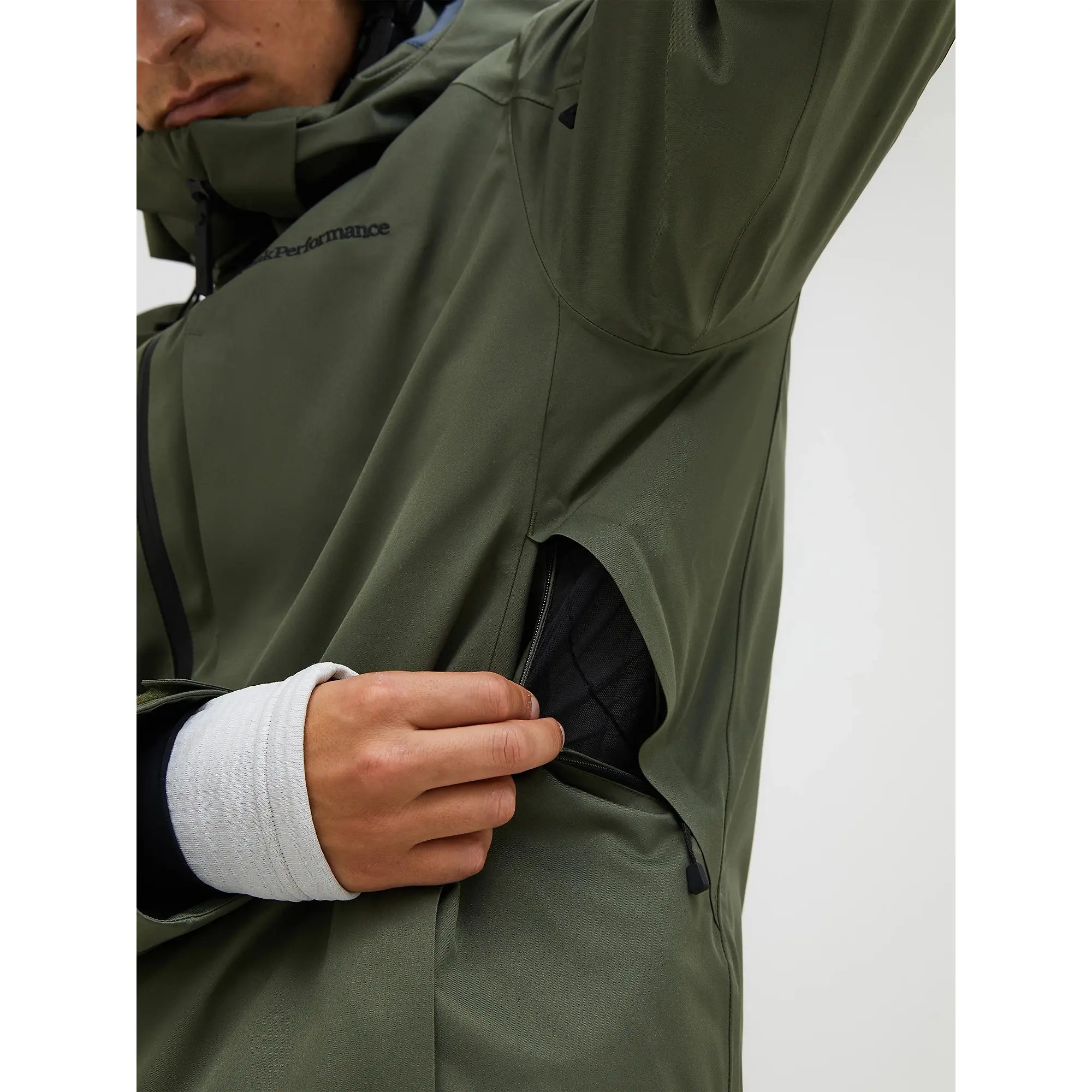 Product image 9 of 12 of Peak Performance Men's Maroon HIPE® 2L Insulated Shell Jacket - Pine Needle