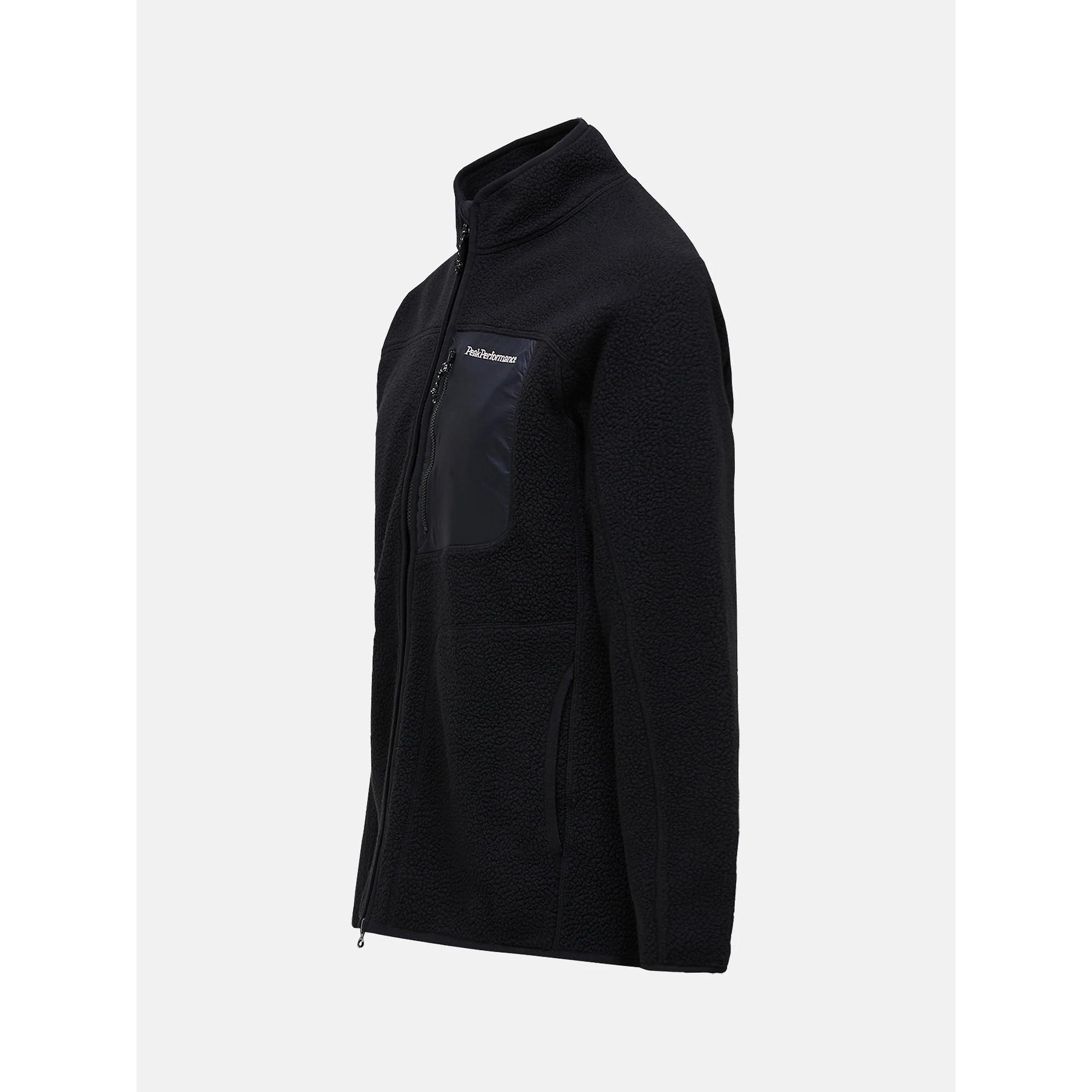 Peak Performance Men's NatureRush Pile Zip Jacket - Black/Black