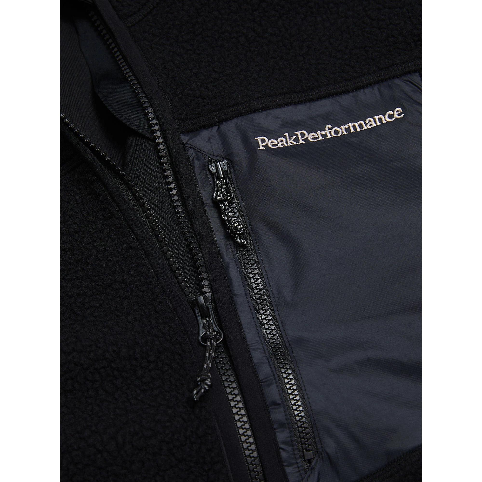 Peak Performance Men's NatureRush Pile Zip Jacket - Black/Black