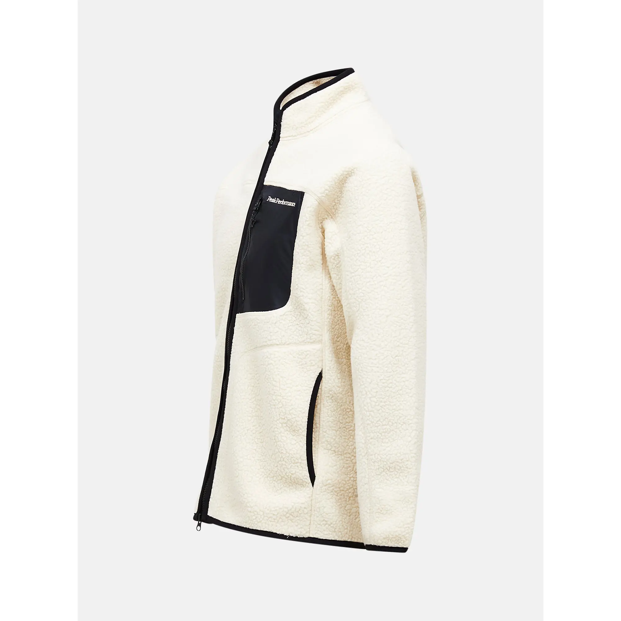 Product image 5 of 7 of Peak Performance Men's NatureRush Pile Zip Jacket - Sand Fog/Black