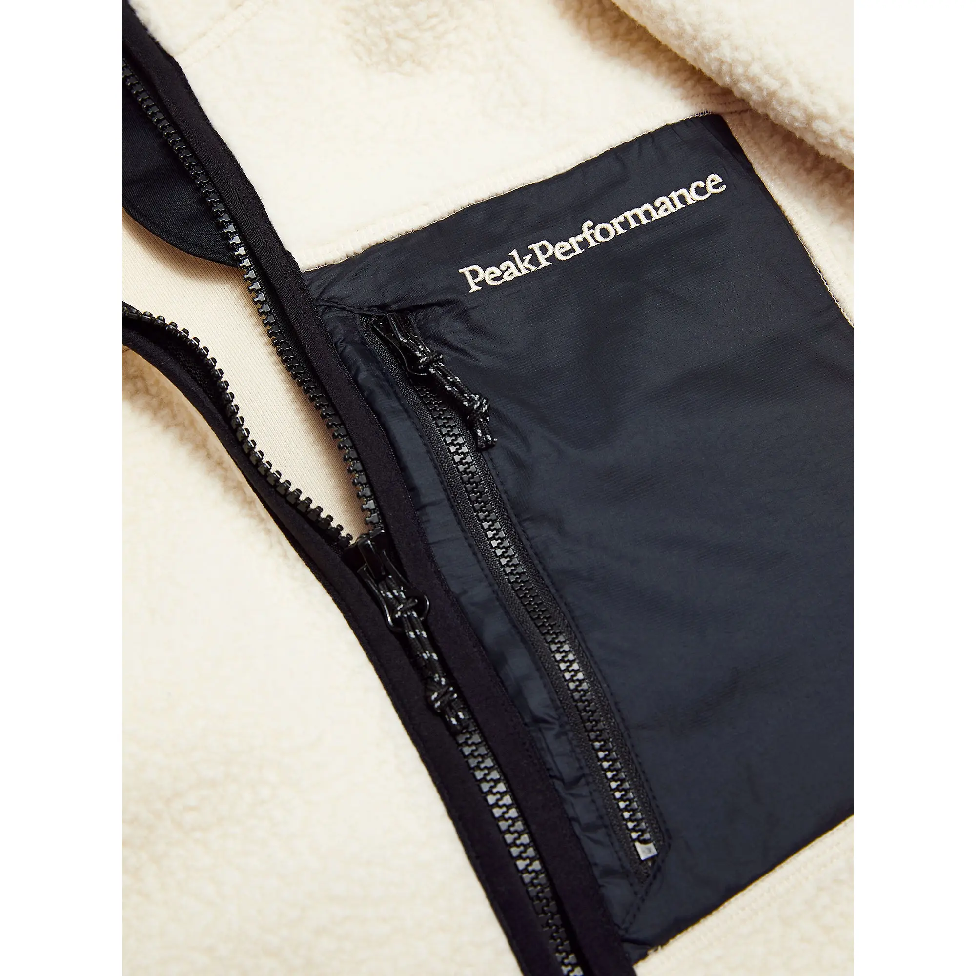 Product image 7 of 7 of Peak Performance Men's NatureRush Pile Zip Jacket - Sand Fog/Black