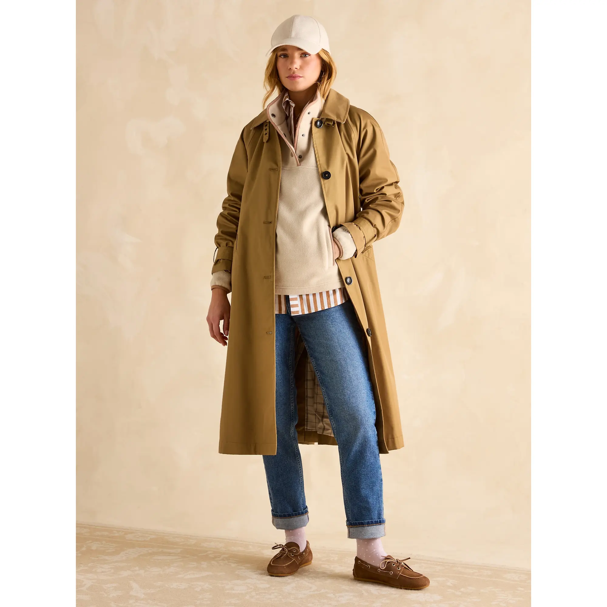 Product image 3 of 10 of Joules Women's Lulworth Funnel Neck Fleece - Sandstone