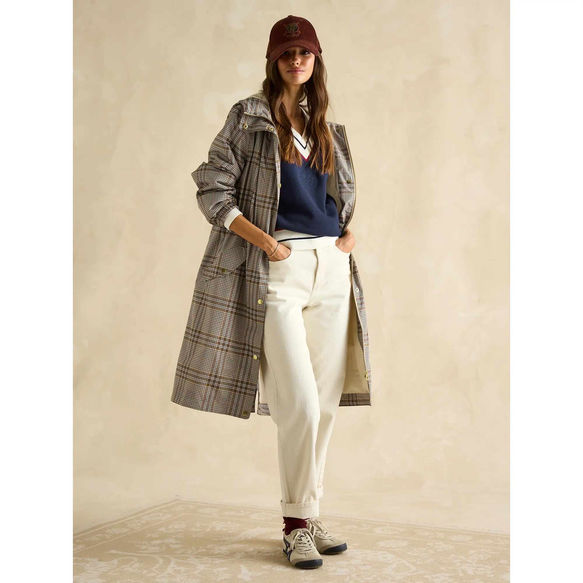 Product image 3 of 9 of Joules Women's Holkham Waterproof Packable Raincoat - Dartmoor Check