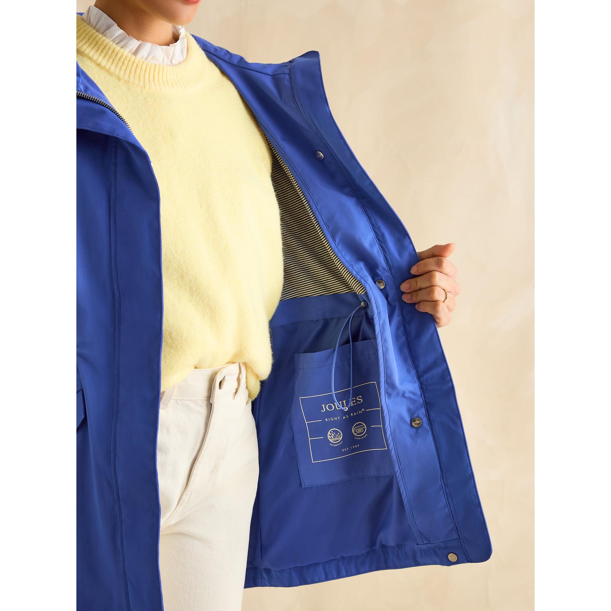 Joules Women's Portwell Waterproof Raincoat - Blue | British Attire