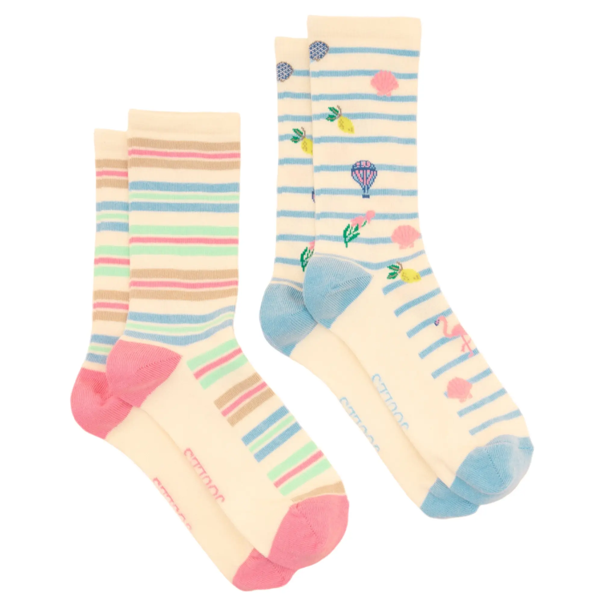 Product image 1 of 3 of Joules Women's Everyday Socks 2 Pack UK 4-8 - Summer Icons