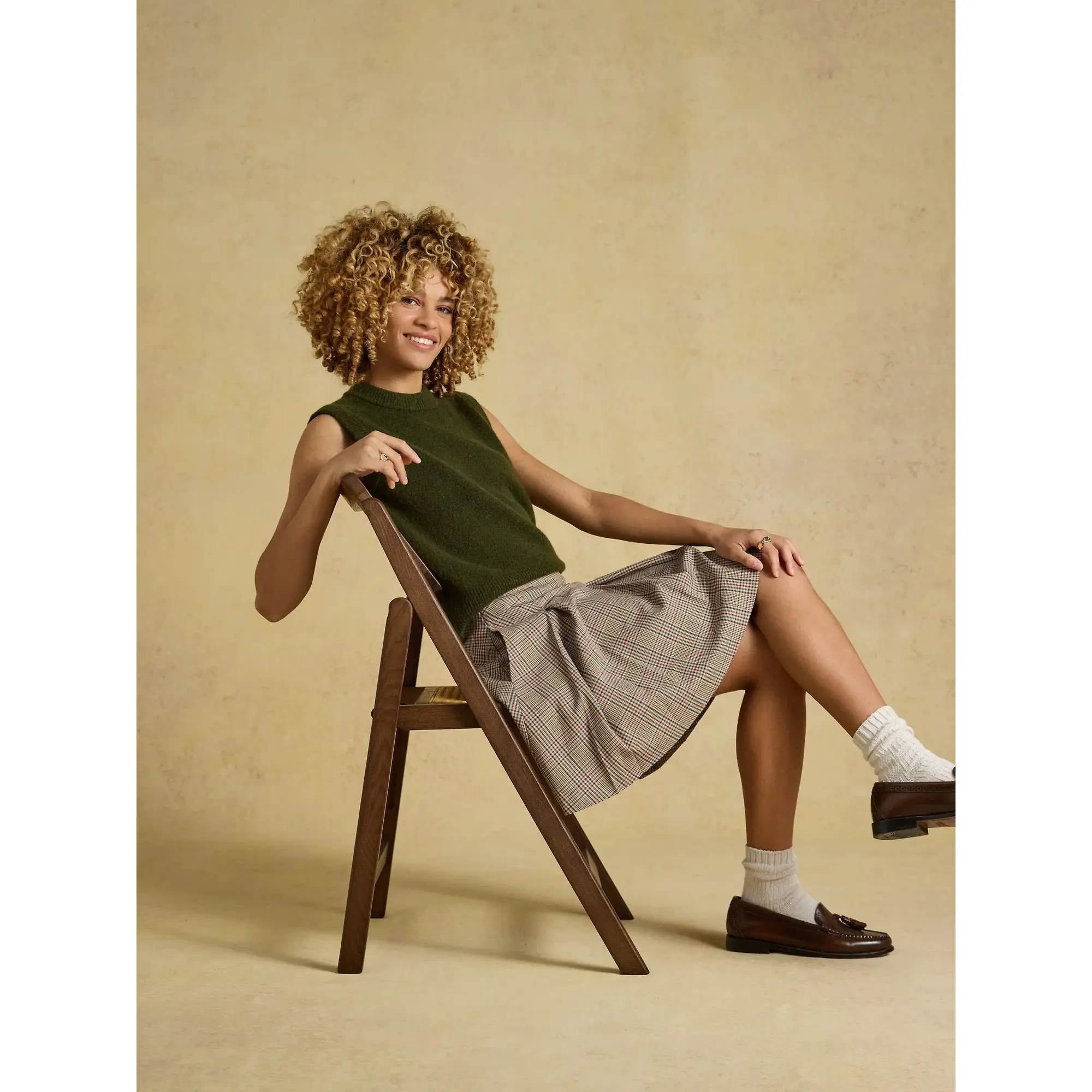 Product image 8 of 8 of Joules Women's Holly Knitted Vest - Khaki Green