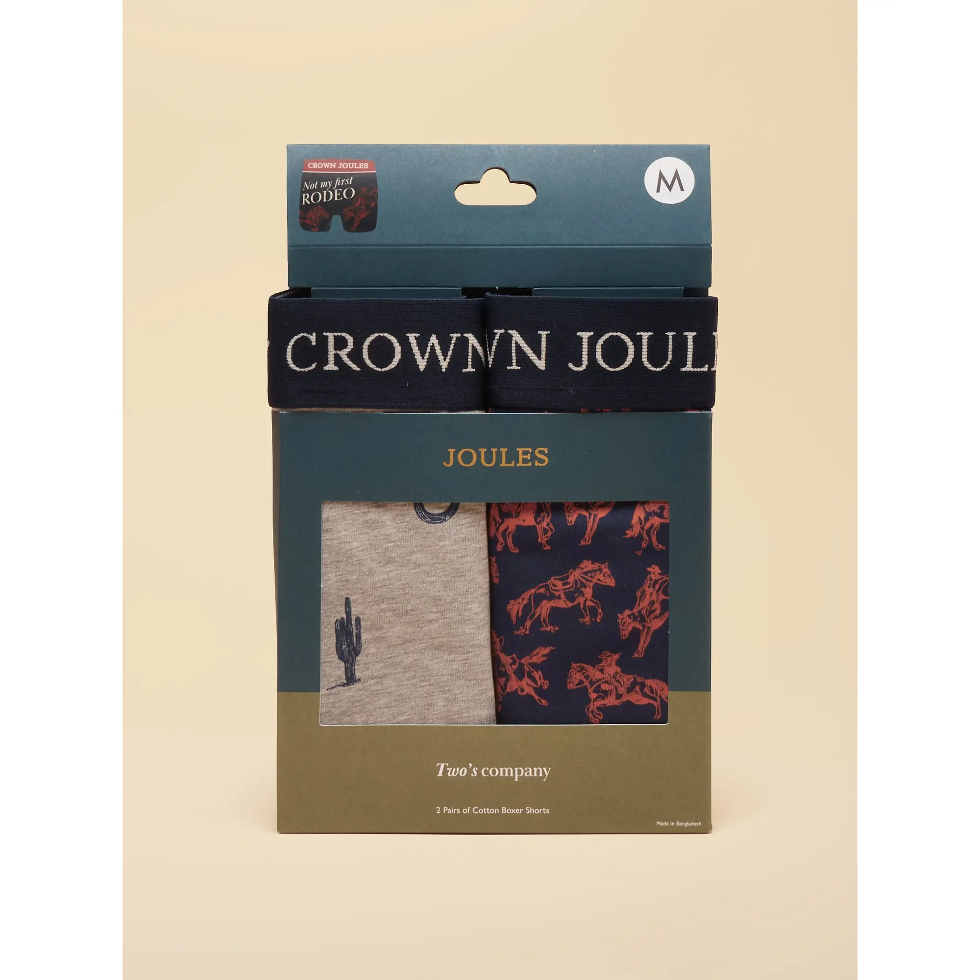Product image 4 of 5 of Joules Men's Not My First Rodeo Cotton Jersey Boxer Shorts 2 Pack - Navy/Grey