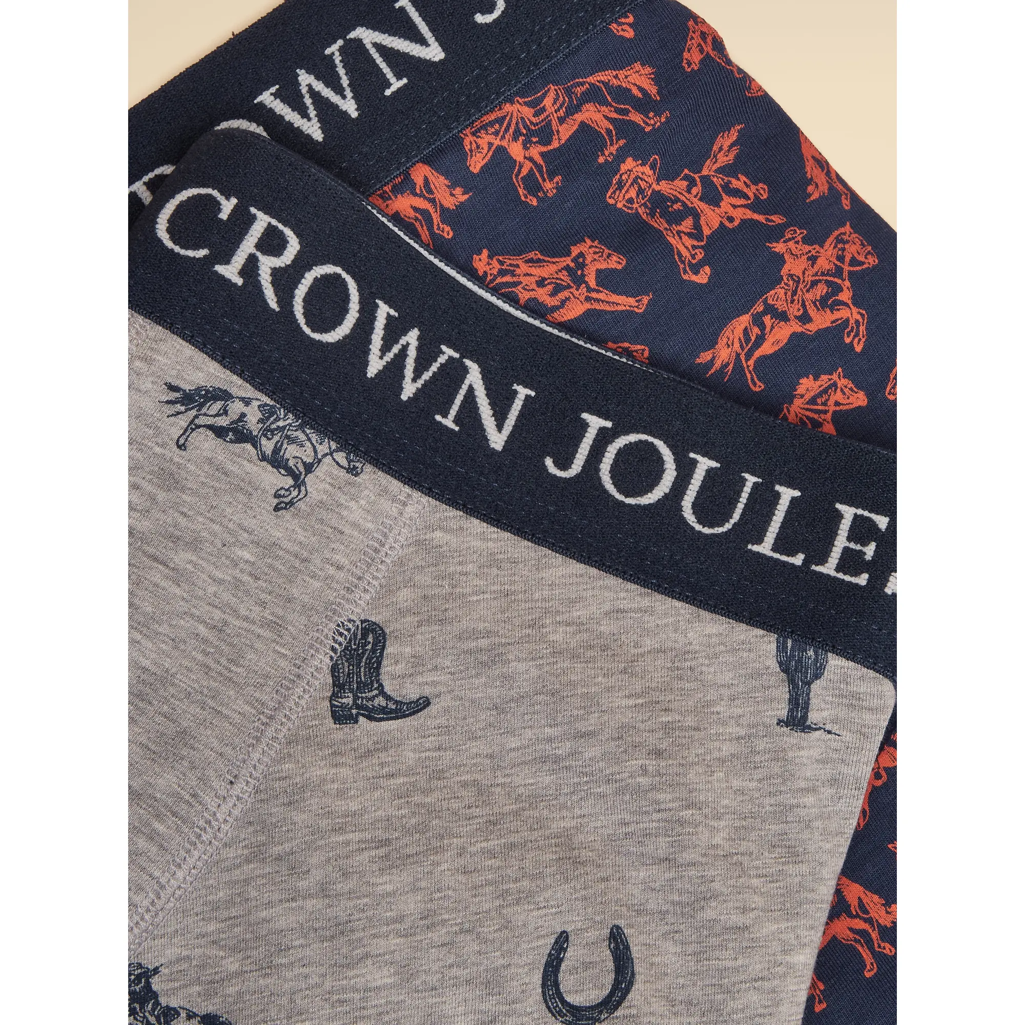 Product image 5 of 5 of Joules Men's Not My First Rodeo Cotton Jersey Boxer Shorts 2 Pack - Navy/Grey