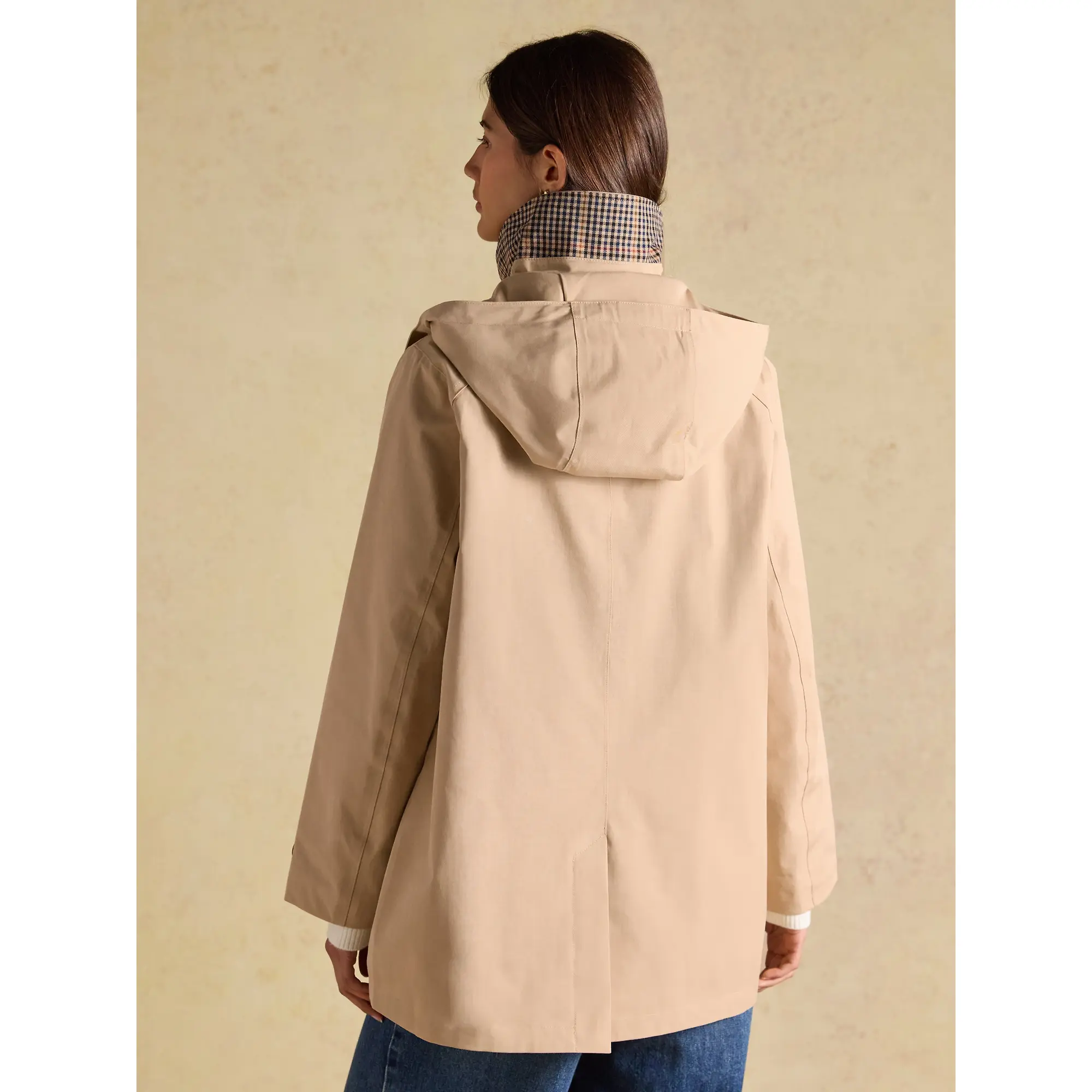 Product image 3 of 12 of Joules Women's Rainmore Waterproof Button Through Raincoat - Tan Brown