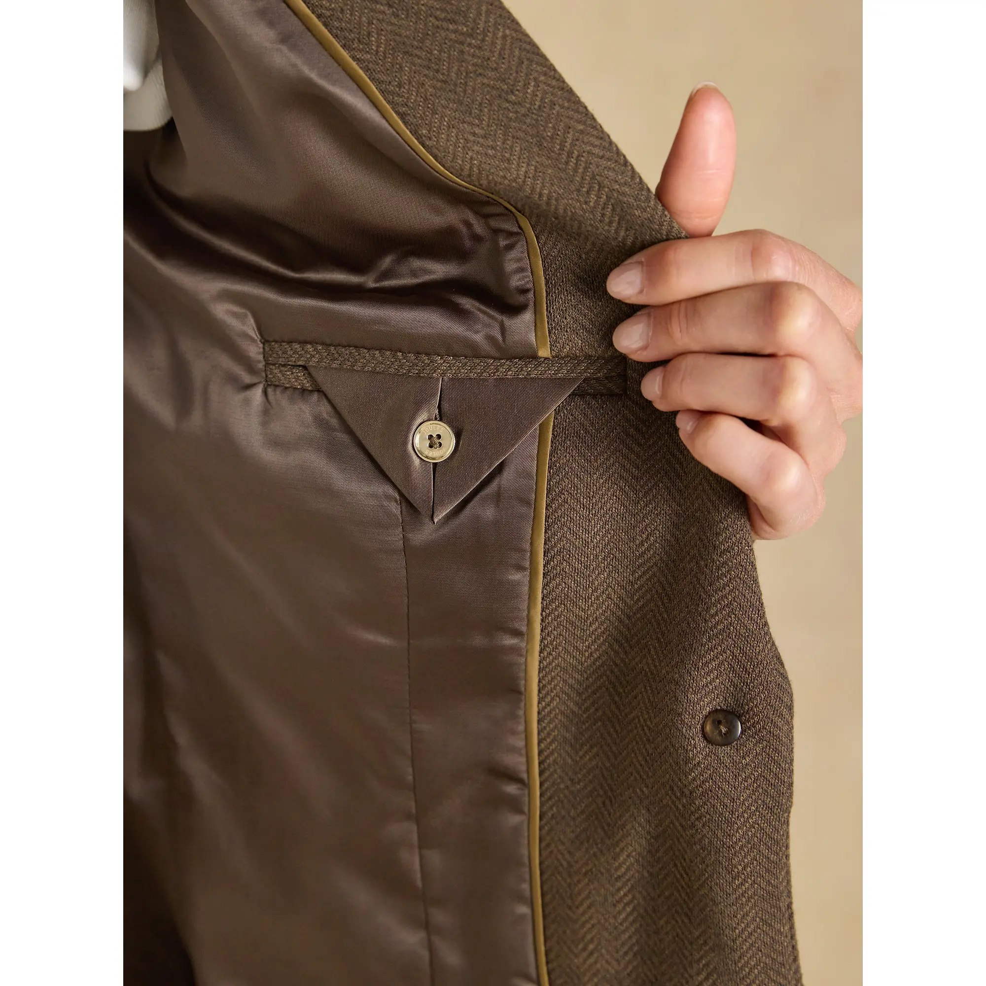 Product image 7 of 10 of Joules Women's Albury Badged Jersey Blazer - Chocolate Brown