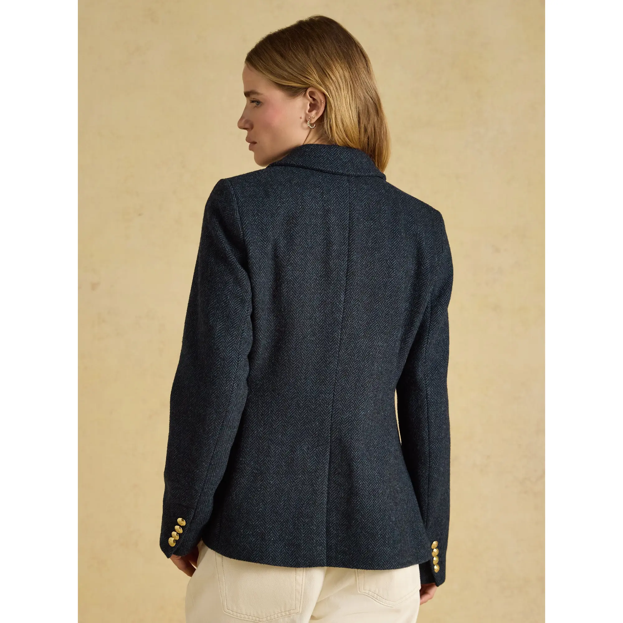 Product image 3 of 9 of Joules Women's Canterly Tweed Blazer - Navy Herringbone