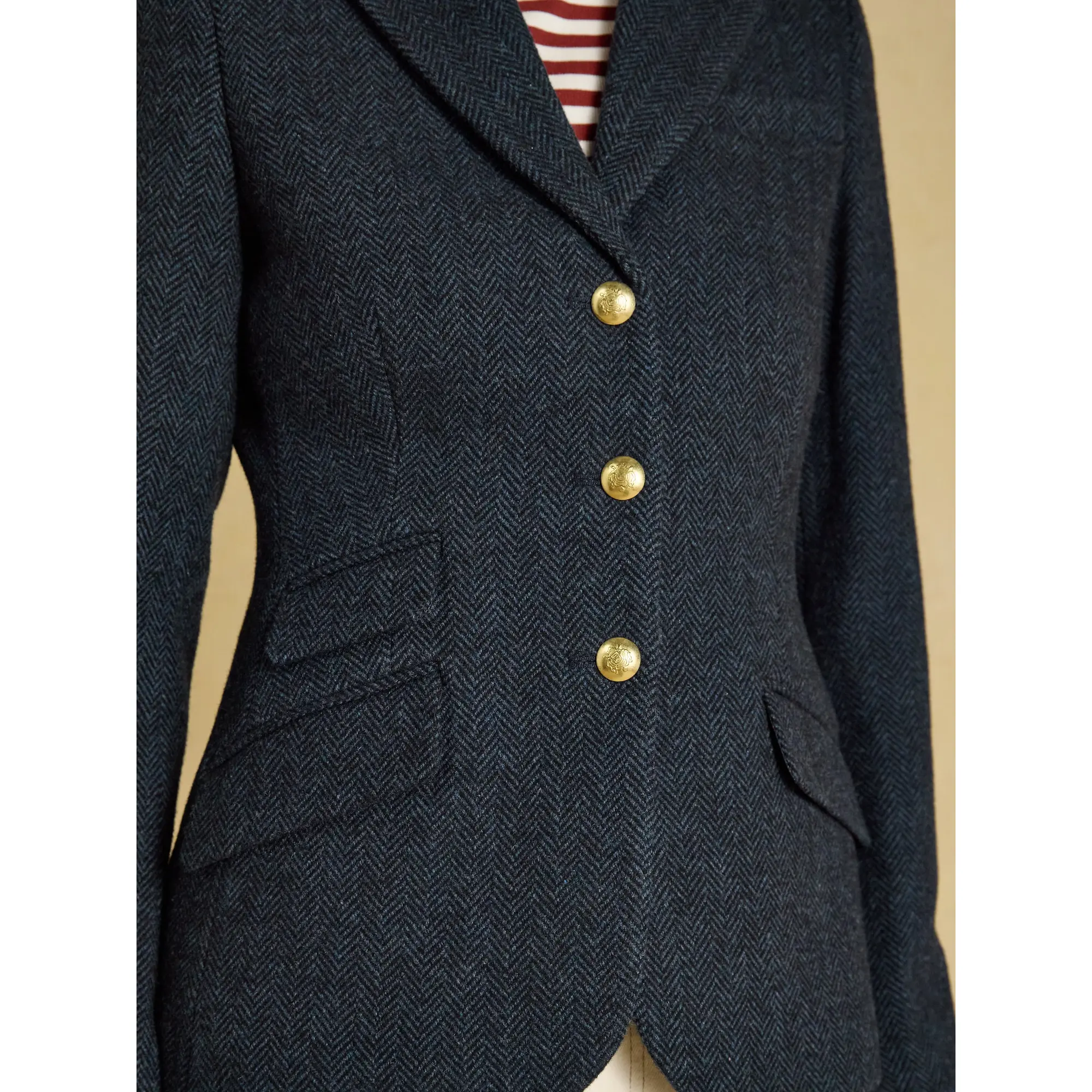Product image 6 of 9 of Joules Women's Canterly Tweed Blazer - Navy Herringbone
