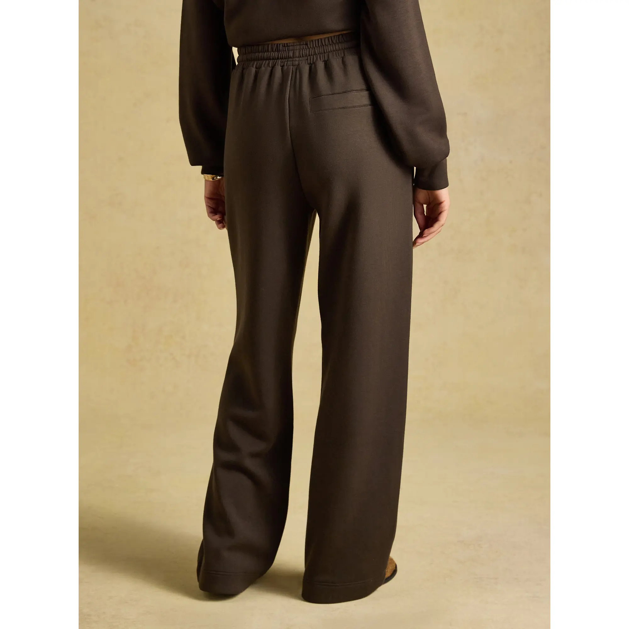 Product image 3 of 7 of Joules Women's Pull On Smart Wide Leg Joggers - Chocolate Brown