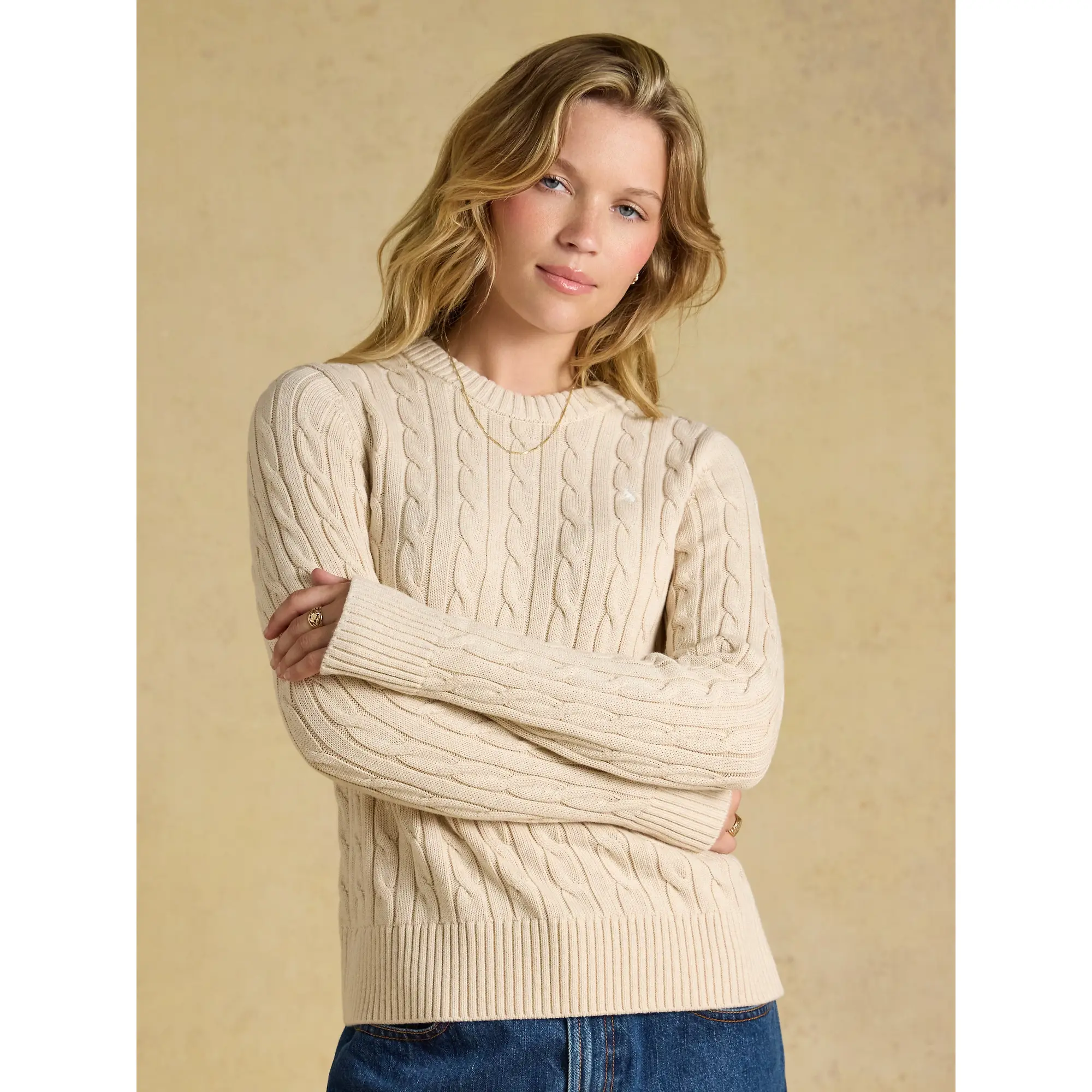 Product image 2 of 6 of Joules Women's Classic Cable Knit Jumper - Oatmeal