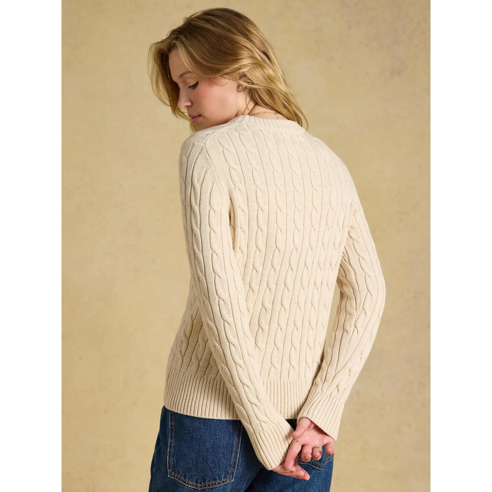 Product image 3 of 6 of Joules Women's Classic Cable Knit Jumper - Oatmeal