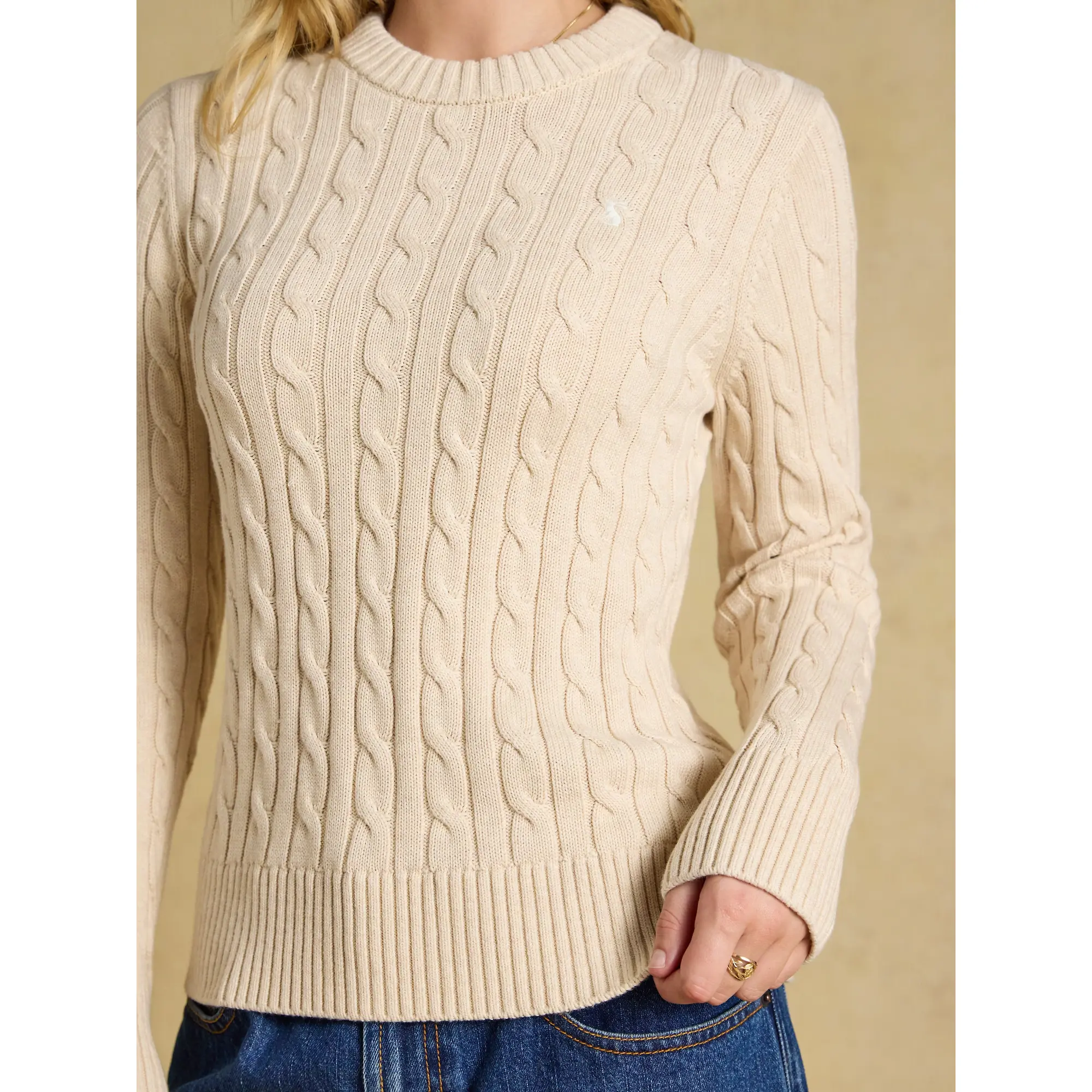 Product image 6 of 6 of Joules Women's Classic Cable Knit Jumper - Oatmeal