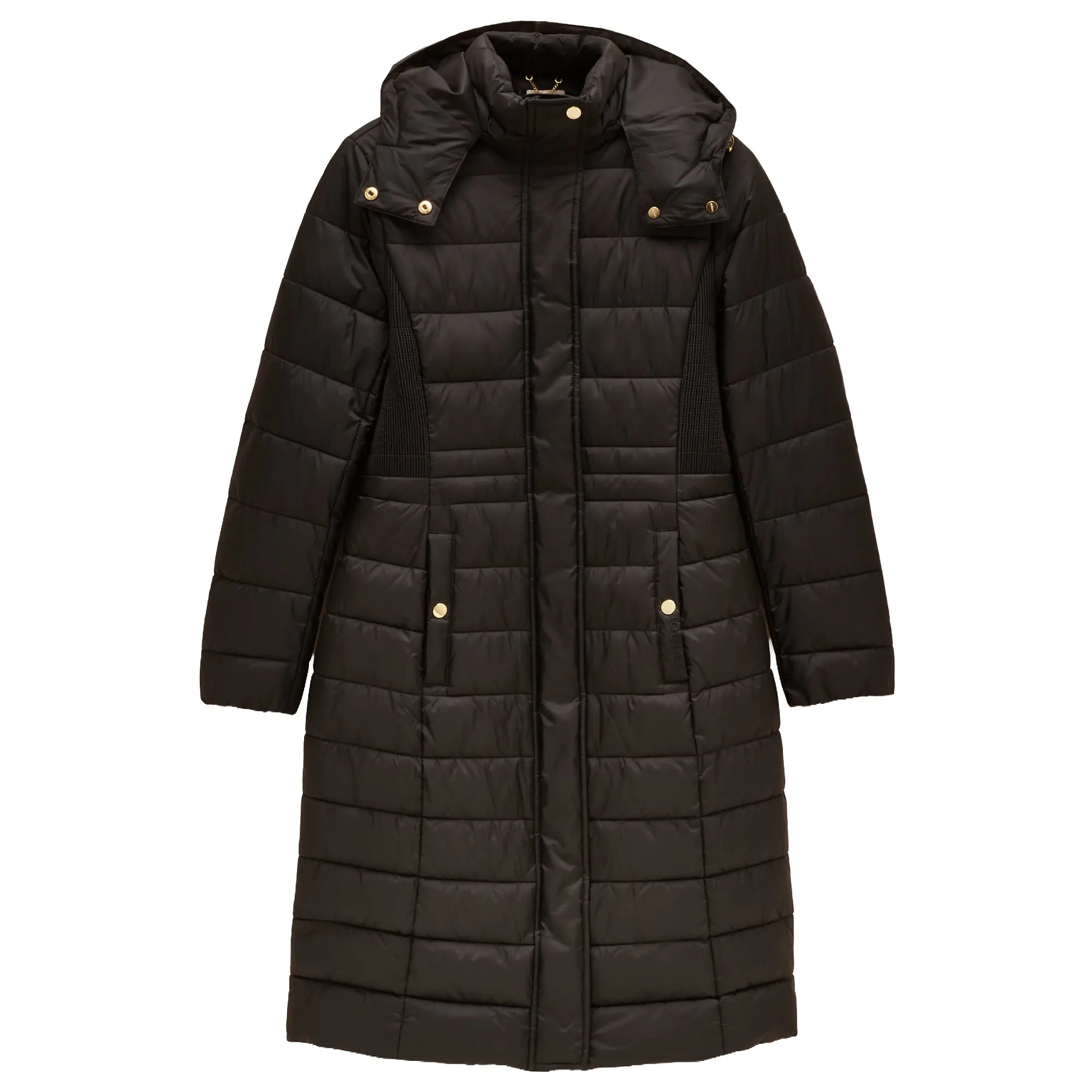 Product image 1 of 10 of Joules Women's Windborough Showerproof Longline Padded Coat with Hood - Black
