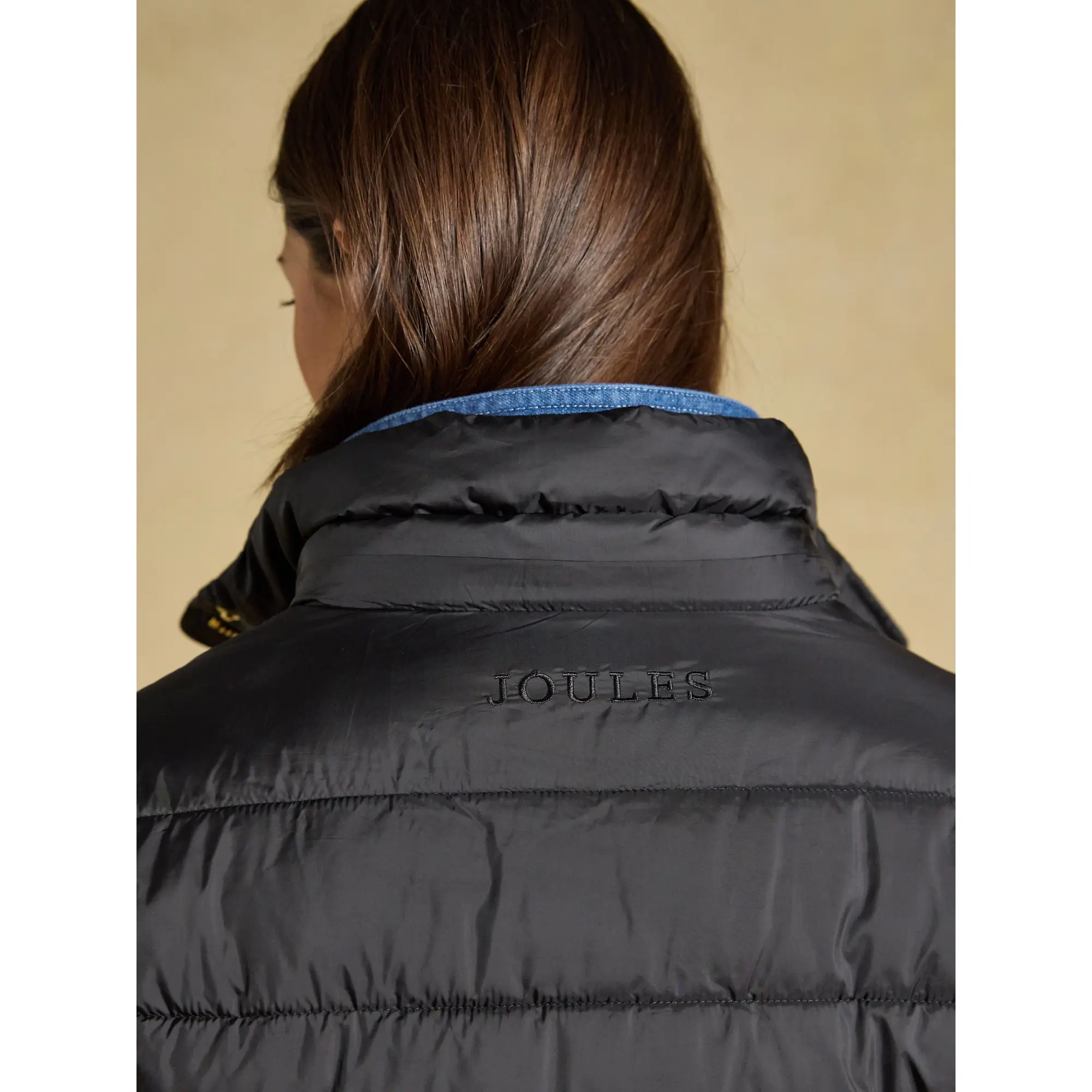 Product image 6 of 10 of Joules Women's Windborough Showerproof Longline Padded Coat with Hood - Black
