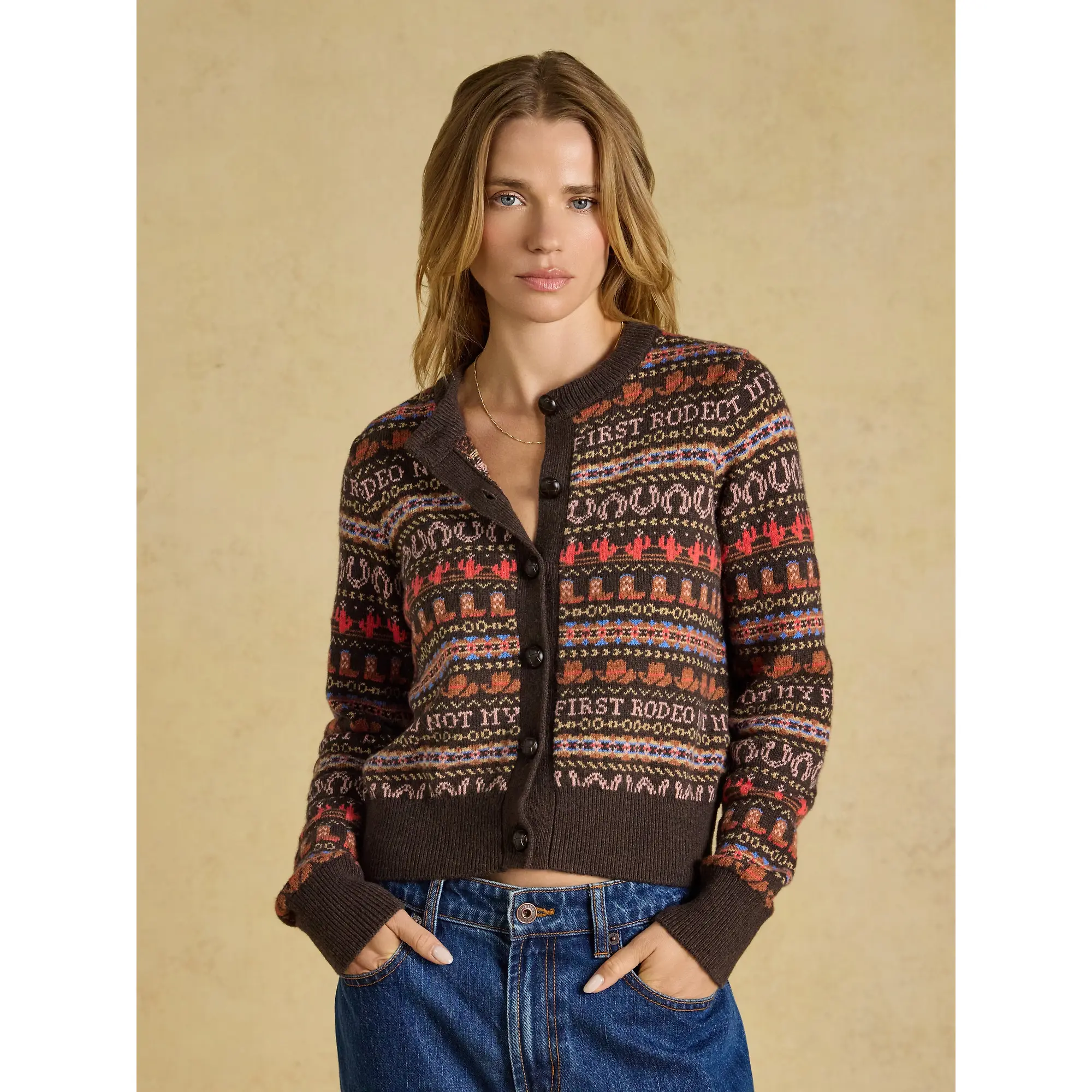 Product image 3 of 8 of Joules Women's Rodeo Cardigan - Chocolate Brown