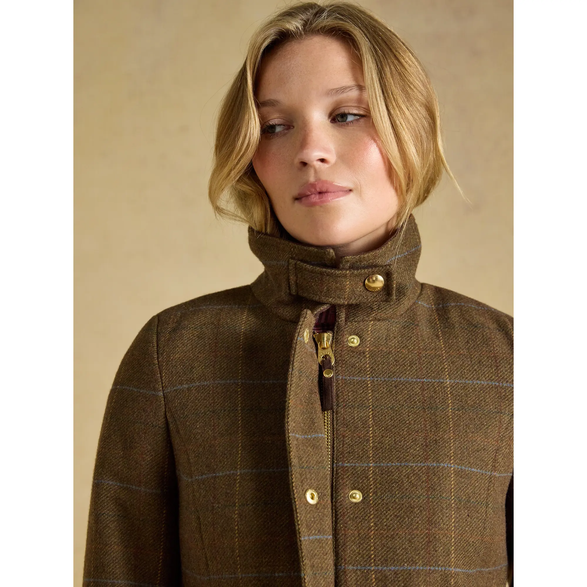Product image 6 of 9 of Joules Women's Classic Fieldcoat with Wool - Green Tweed