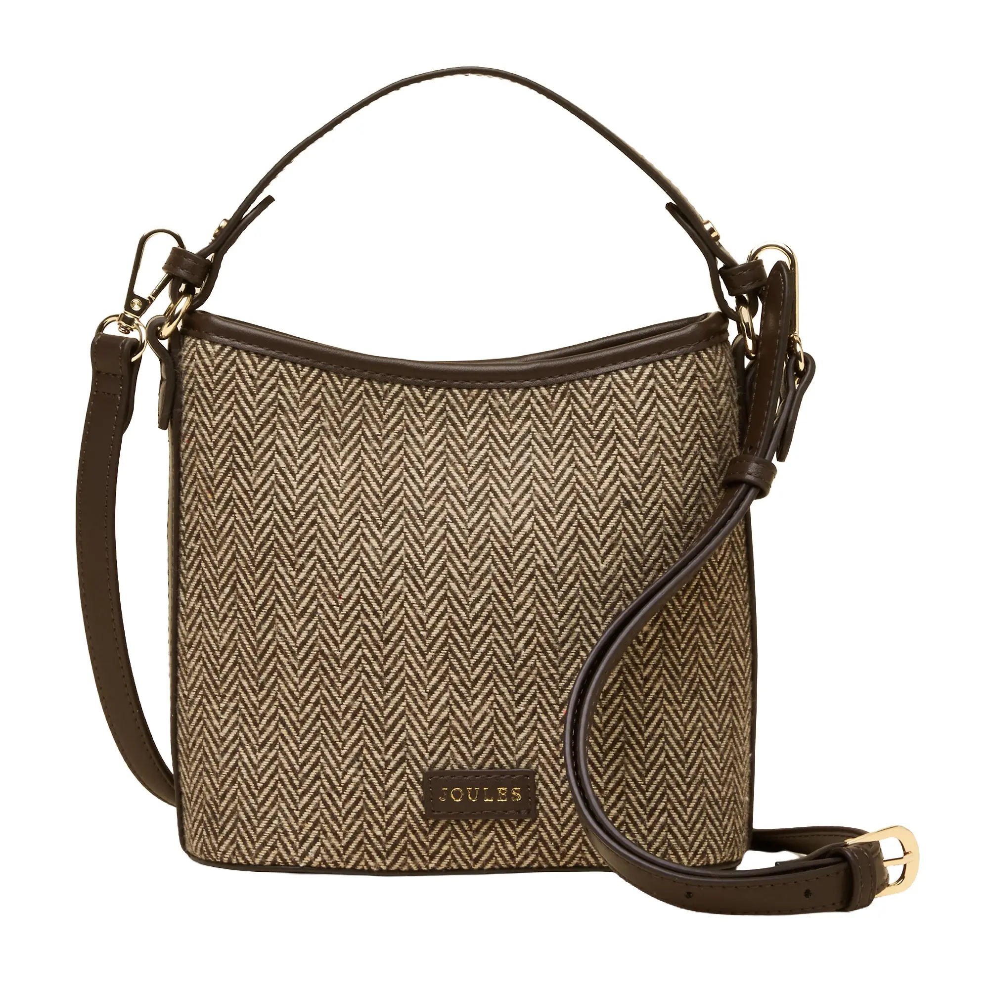 Product image 1 of 9 of Joules Women's Bucket Bag - Neutral Herringbone