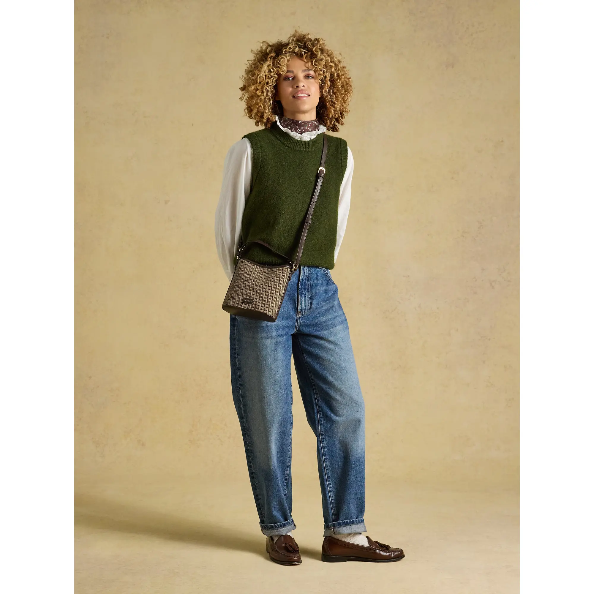 Product image 4 of 9 of Joules Women's Bucket Bag - Neutral Herringbone