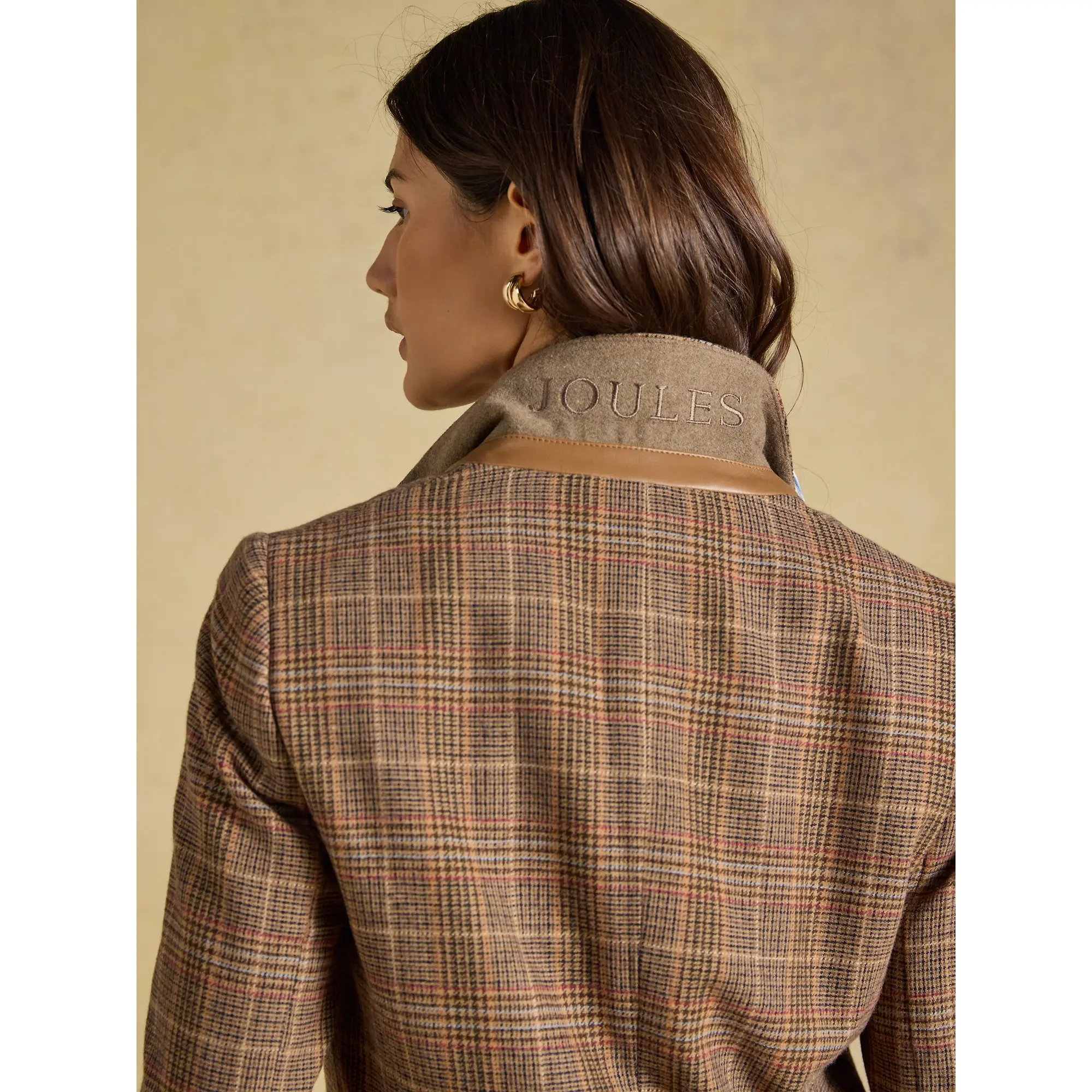 Product image 5 of 8 of Joules Women's Foxley Check Wool Rich Tweed Suit Blazer - Erica Tweed