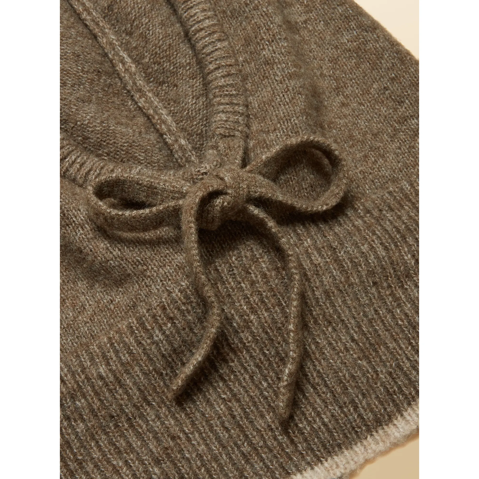 Product image 5 of 6 of Joules Women's Knitted Drawstring Hood - Mocha Brown