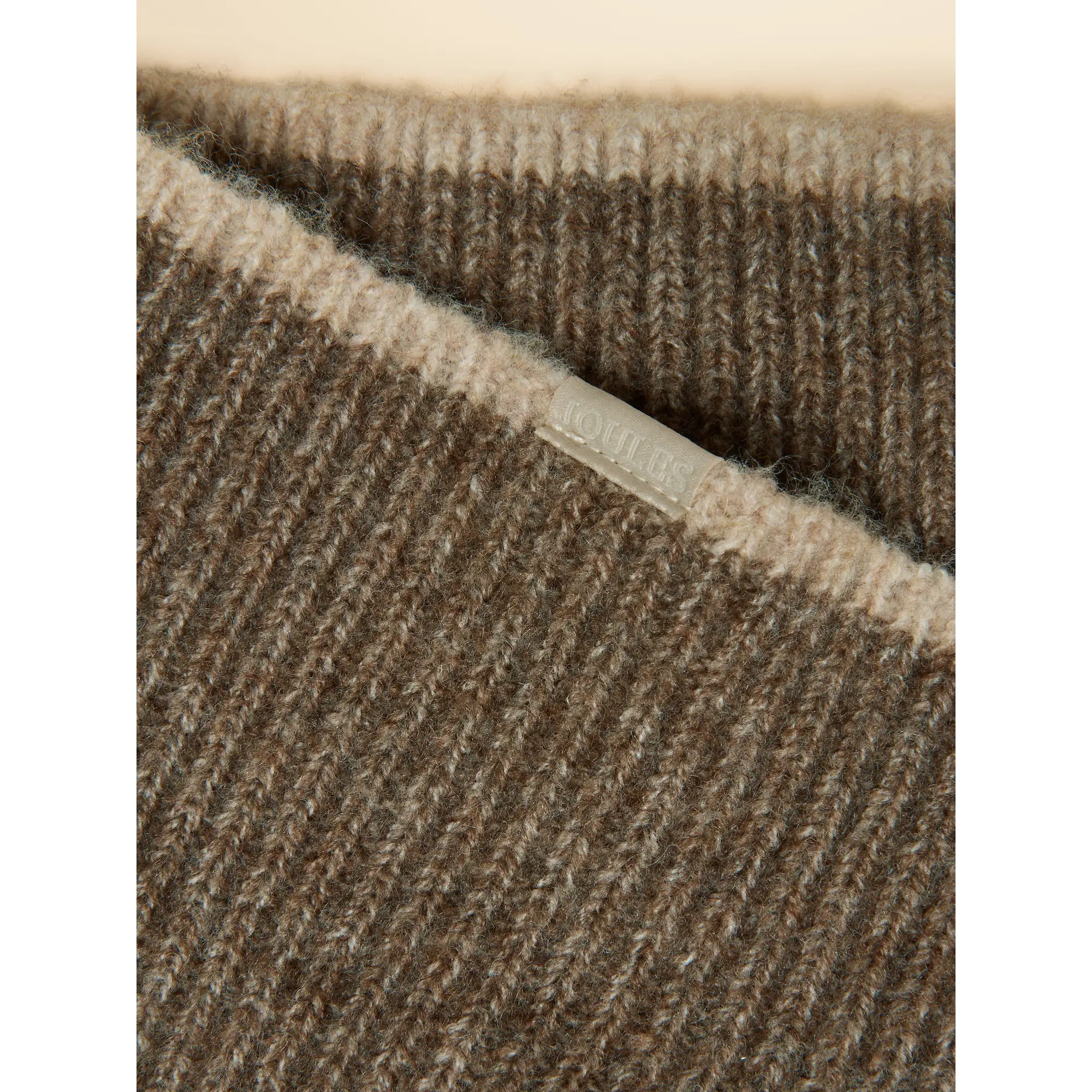 Product image 6 of 6 of Joules Women's Knitted Drawstring Hood - Mocha Brown