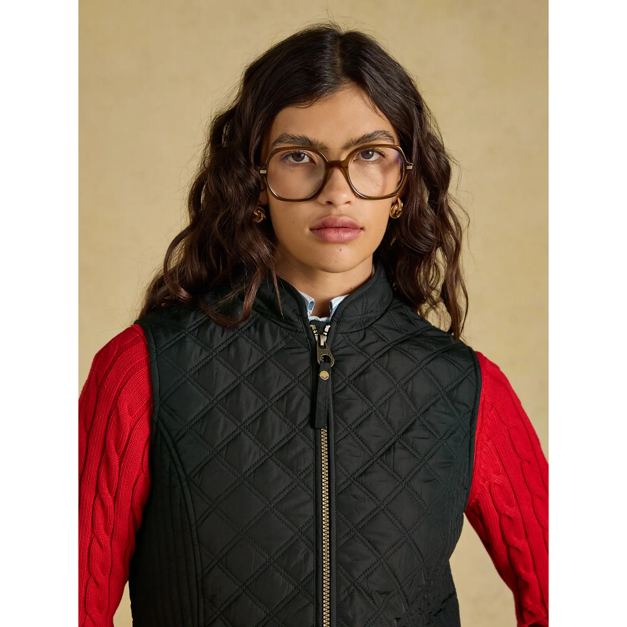 Product image 5 of 9 of Joules Women's Minx Showerproof Diamond Quilted Gilet - Black
