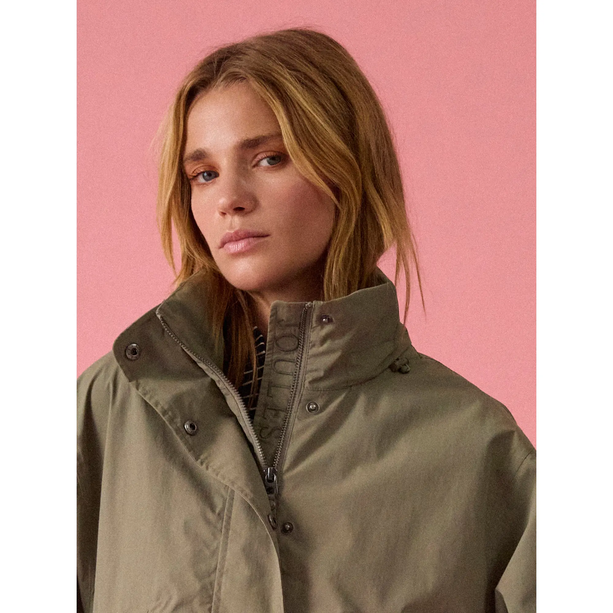 Product image 4 of 19 of Joules Women's Hove Waterproof Windbreaker Jacket - Khaki Green