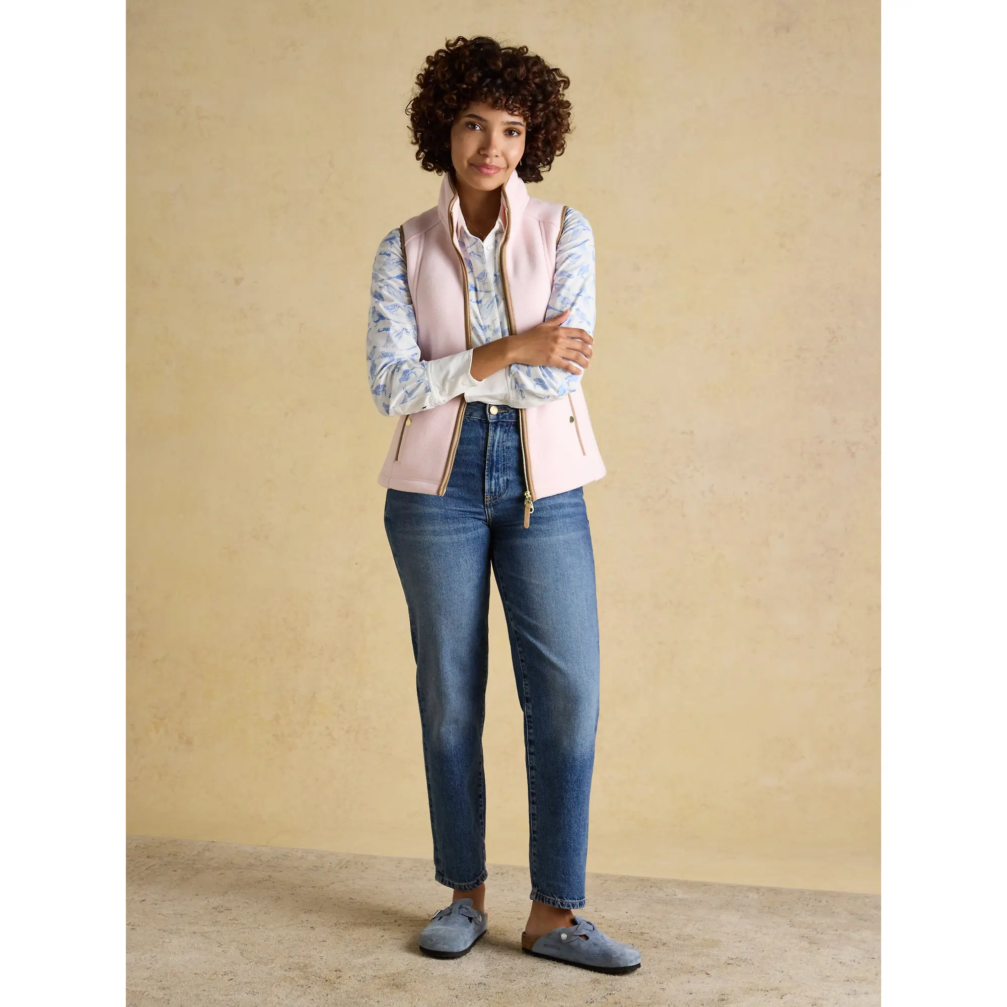Product image 4 of 11 of Joules Women's Heritage Regular Fleece Gilet - Light Pink