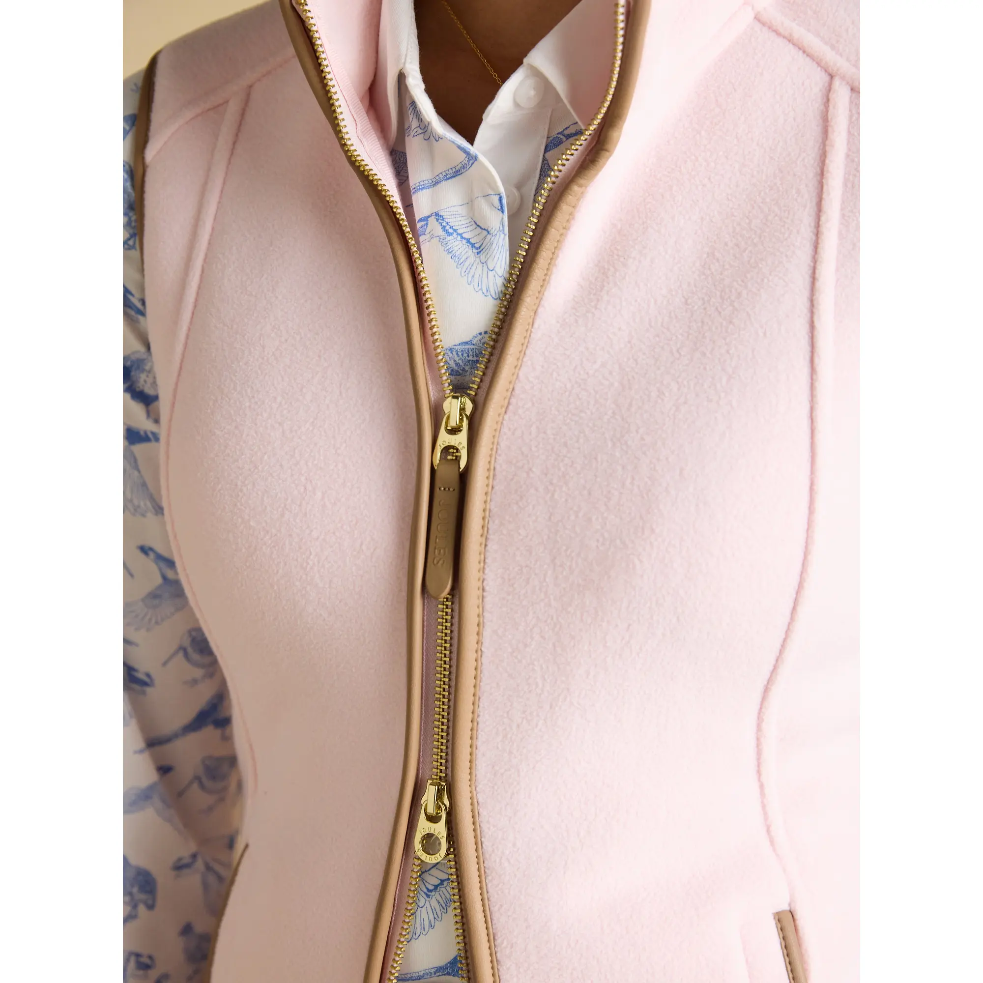 Product image 5 of 11 of Joules Women's Heritage Regular Fleece Gilet - Light Pink