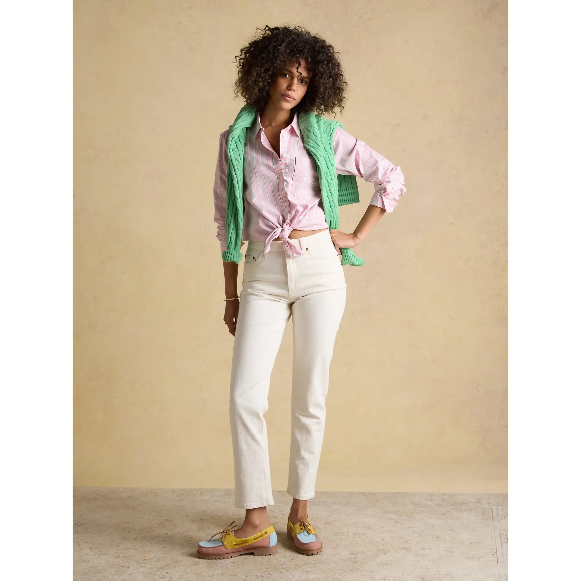 Product image 9 of 10 of Joules Women's Boyfriend Fit Oxford Shirt - Pink Striped