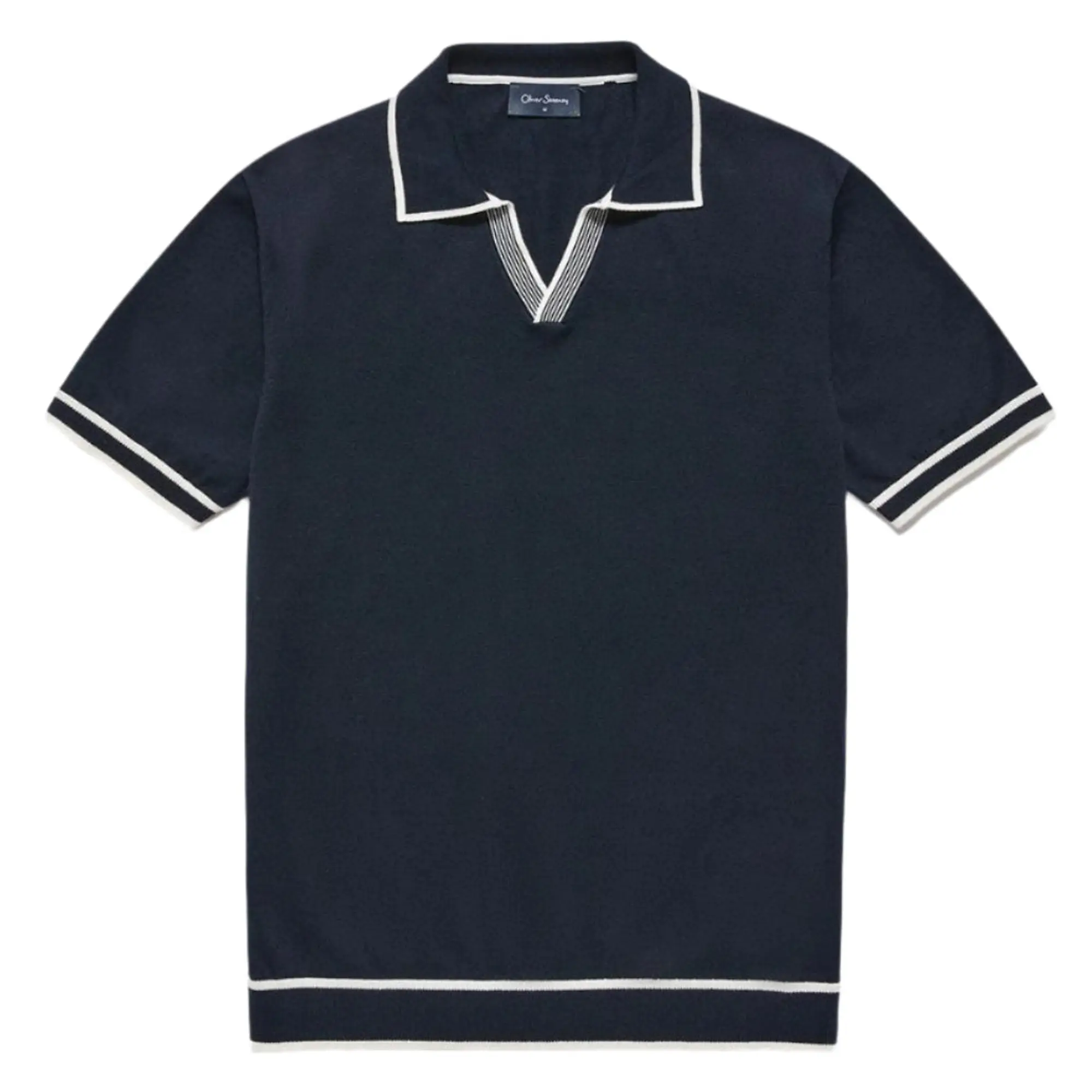 Product image 1 of 7 of Oliver Sweeney Men's Garras Knitted Riviera Polo Shirt - Navy