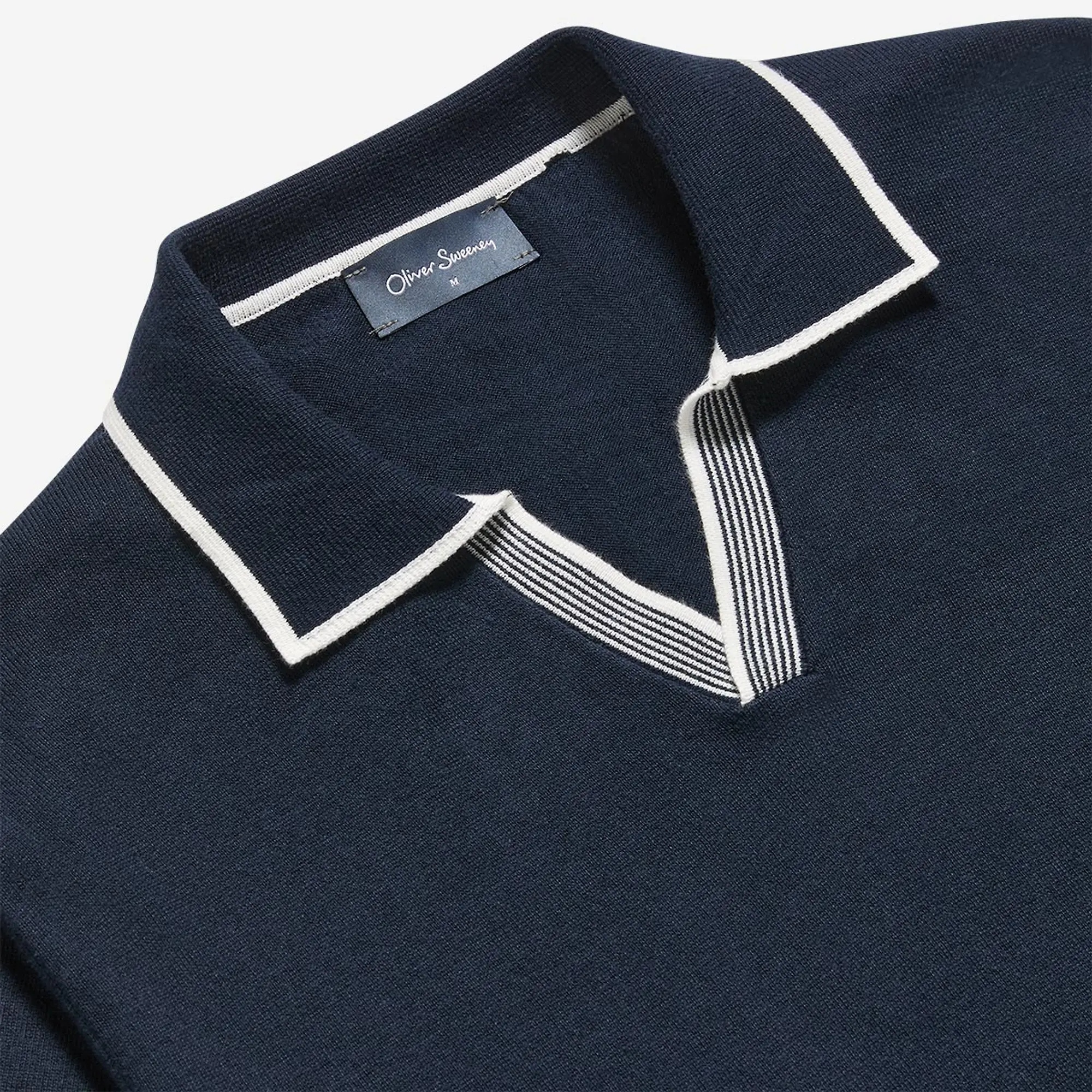 Product image 2 of 7 of Oliver Sweeney Men's Garras Knitted Riviera Polo Shirt - Navy