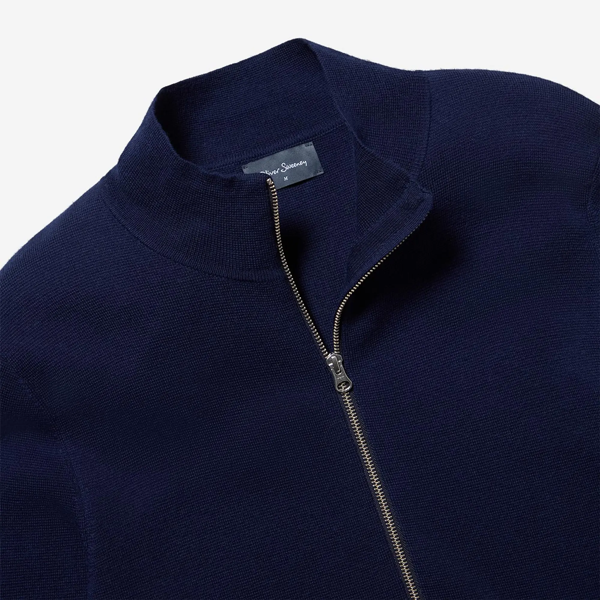 Product image 8 of 10 of Oliver Sweeney Men's Garstang Knitted Merino Wool Blend Jacket - Navy